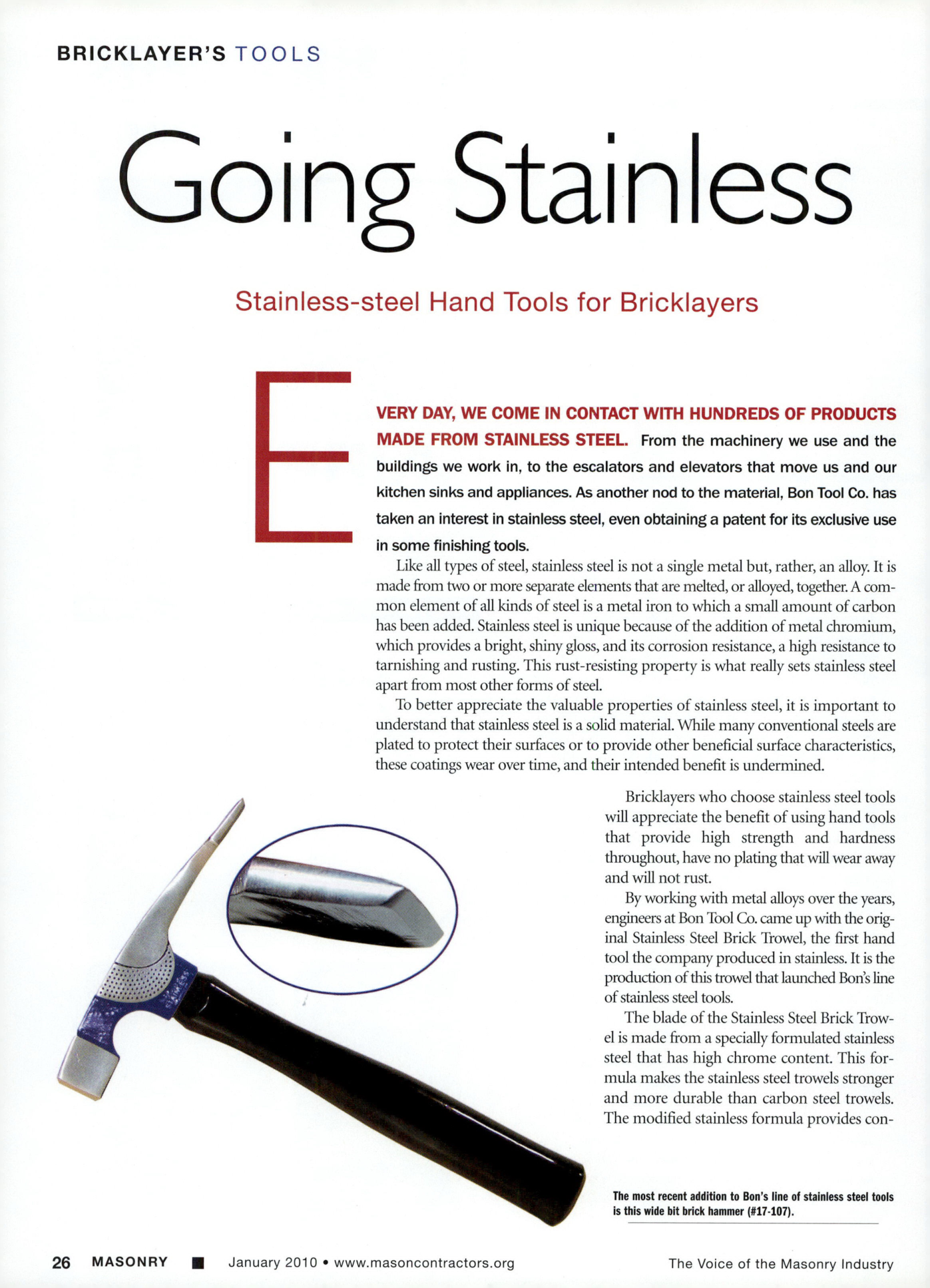 Masonry Magazine January 2010 Page. 28