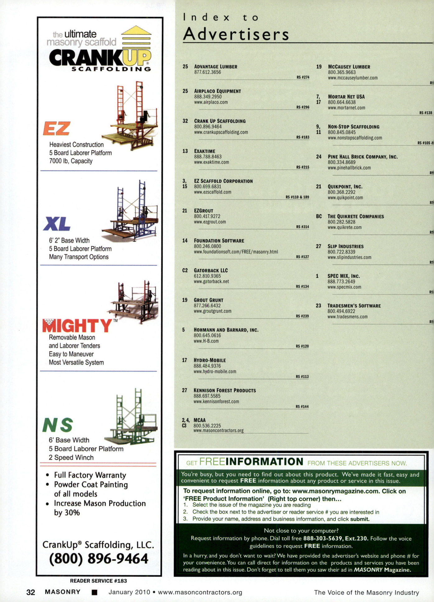 Masonry Magazine January 2010 Page. 34