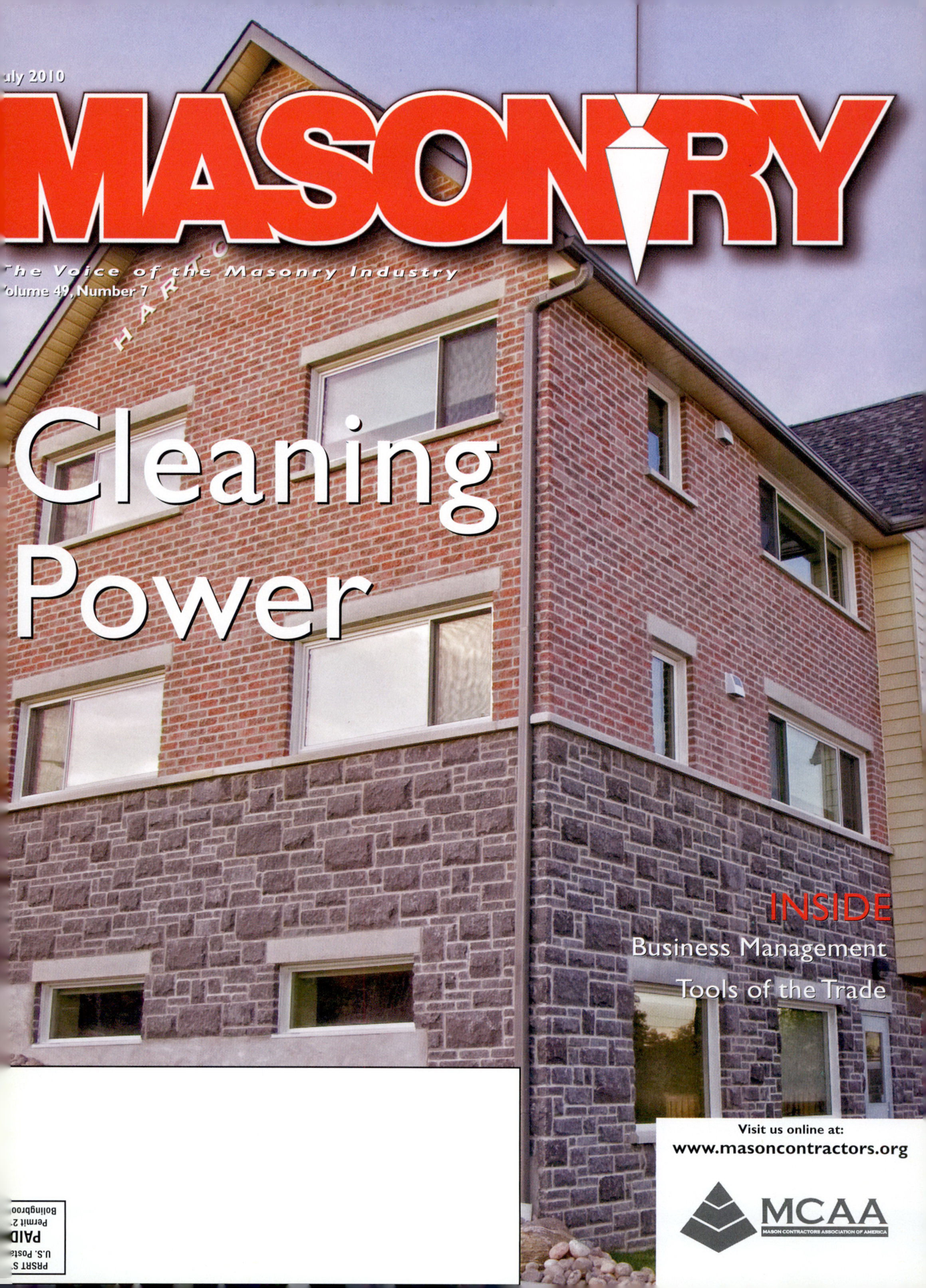 Masonry Magazine July 2010 Page. 1
