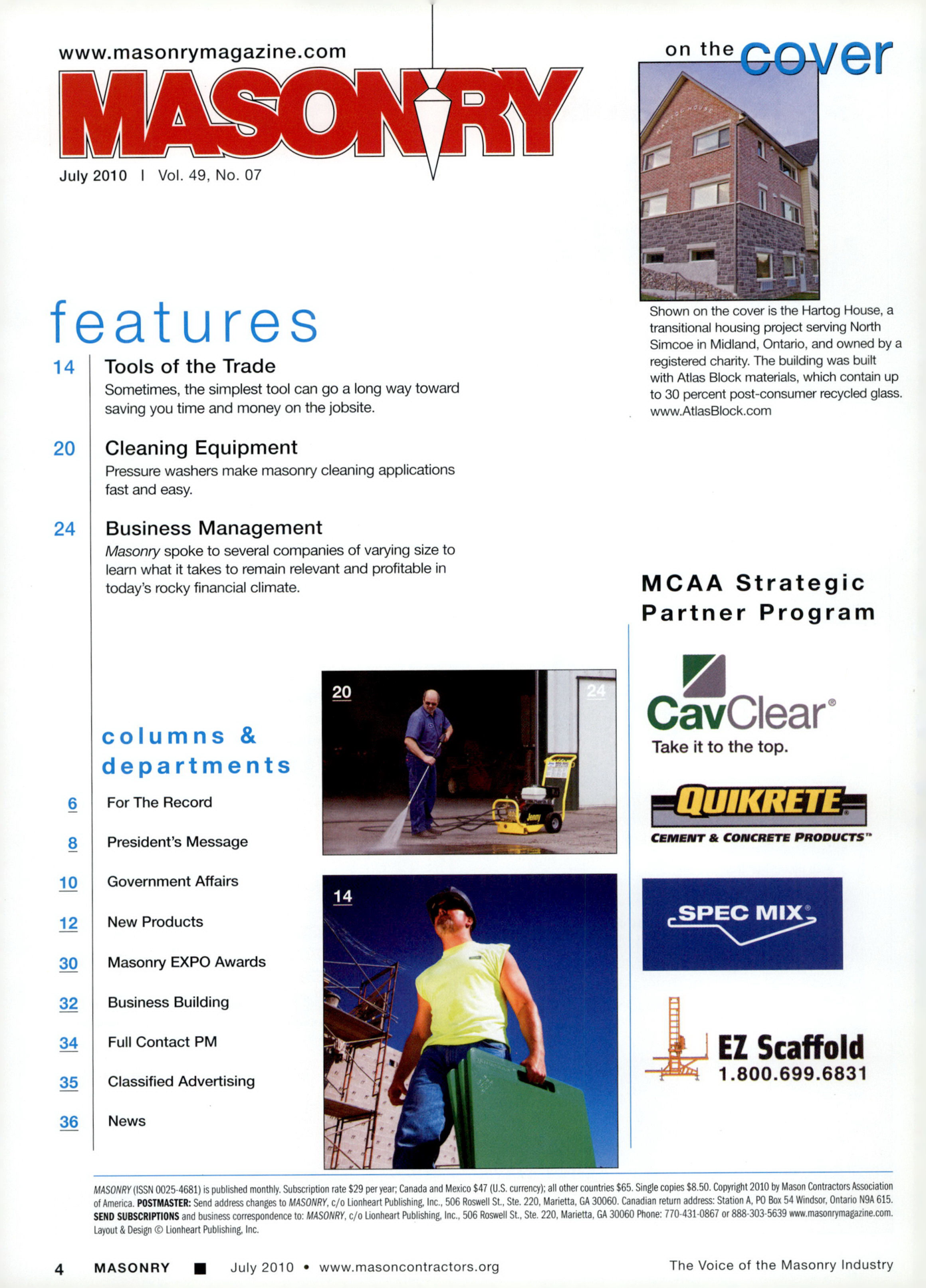 Masonry Magazine July 2010 Page. 6