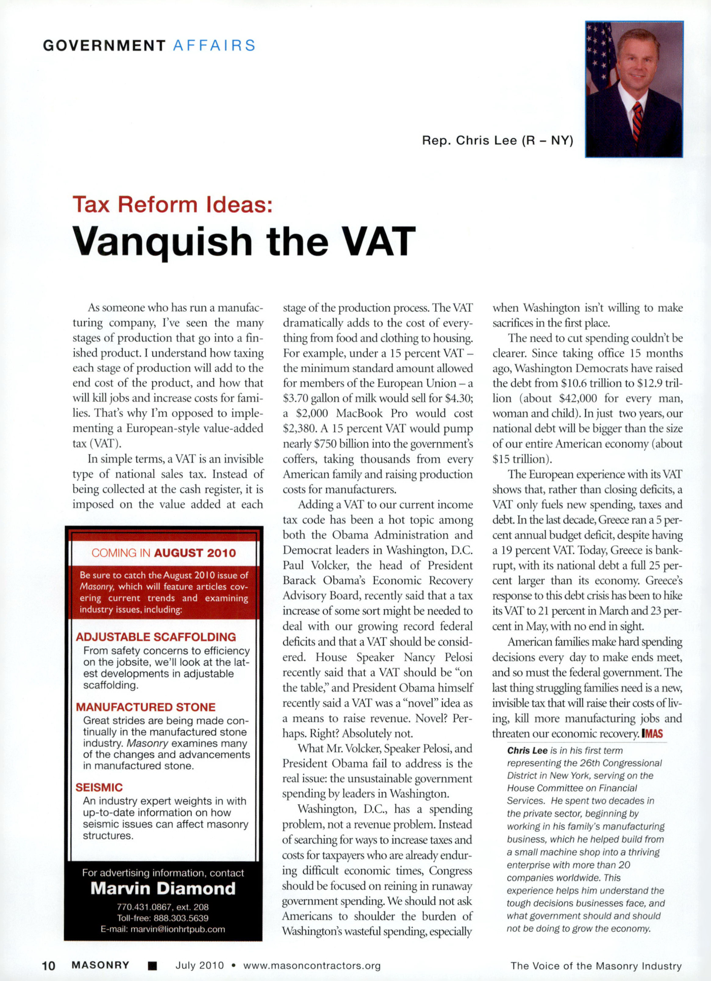 Masonry Magazine July 2010 Page. 12