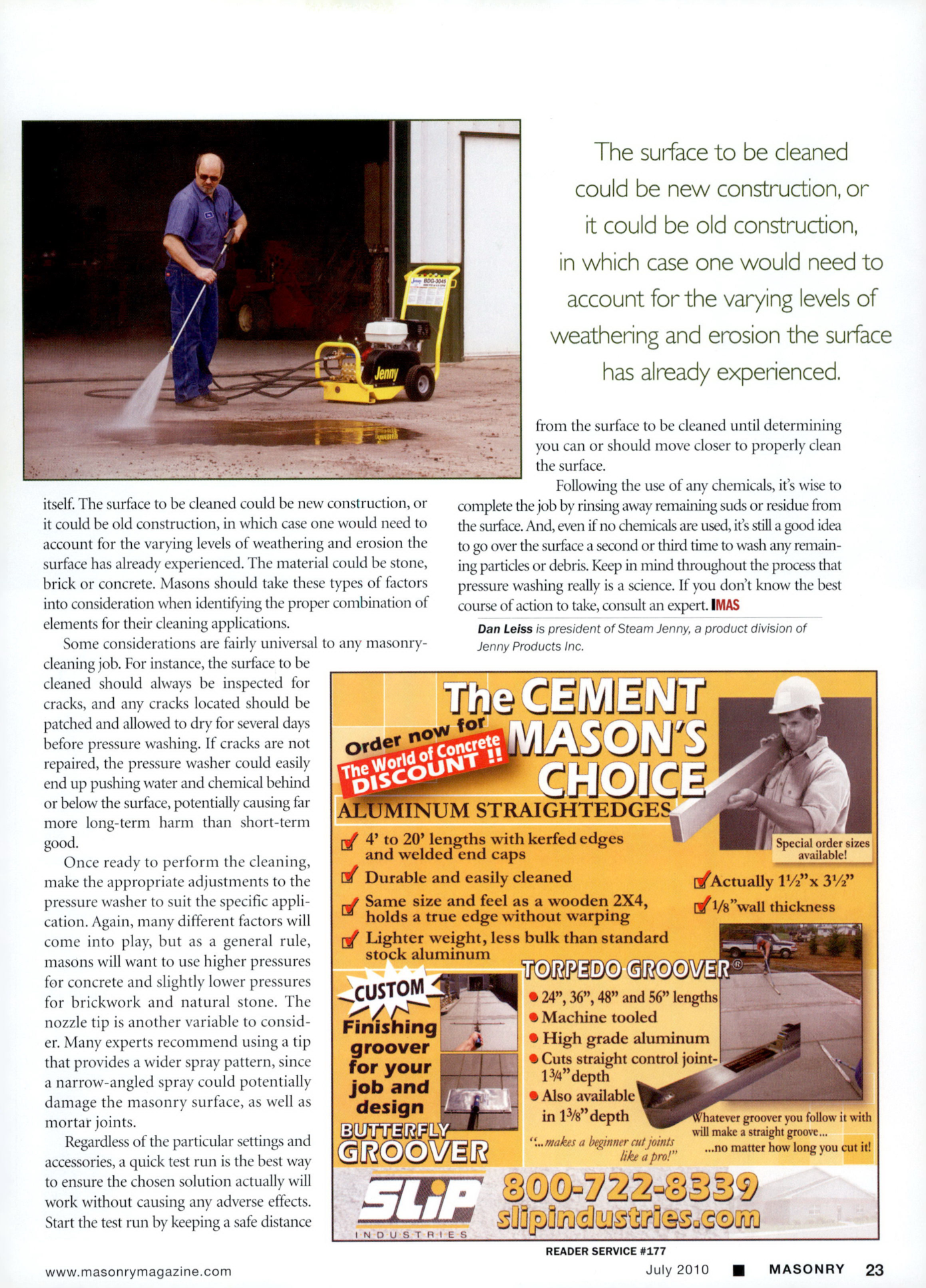 Masonry Magazine July 2010 Page. 25