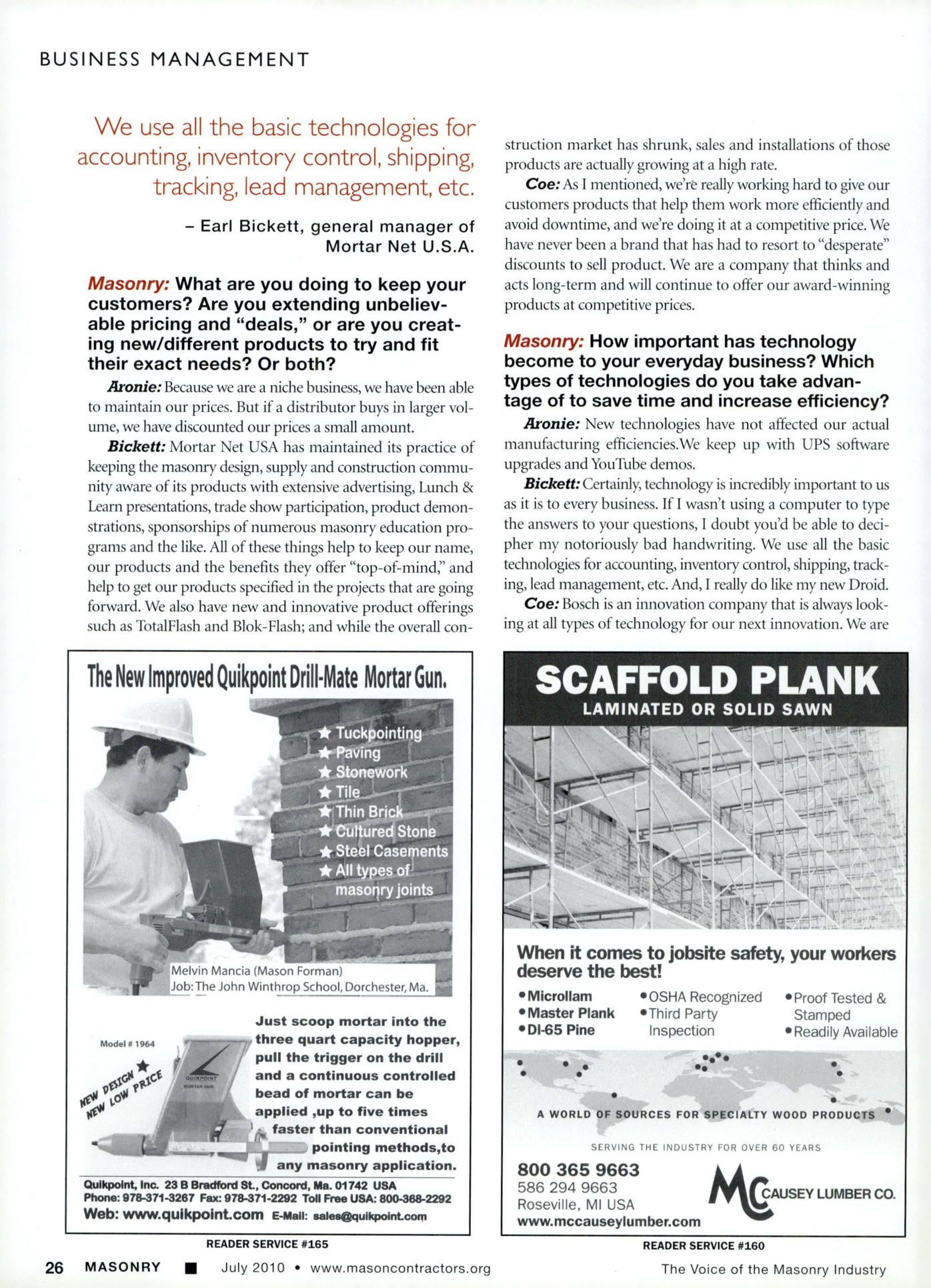 Masonry Magazine July 2010 Page. 28