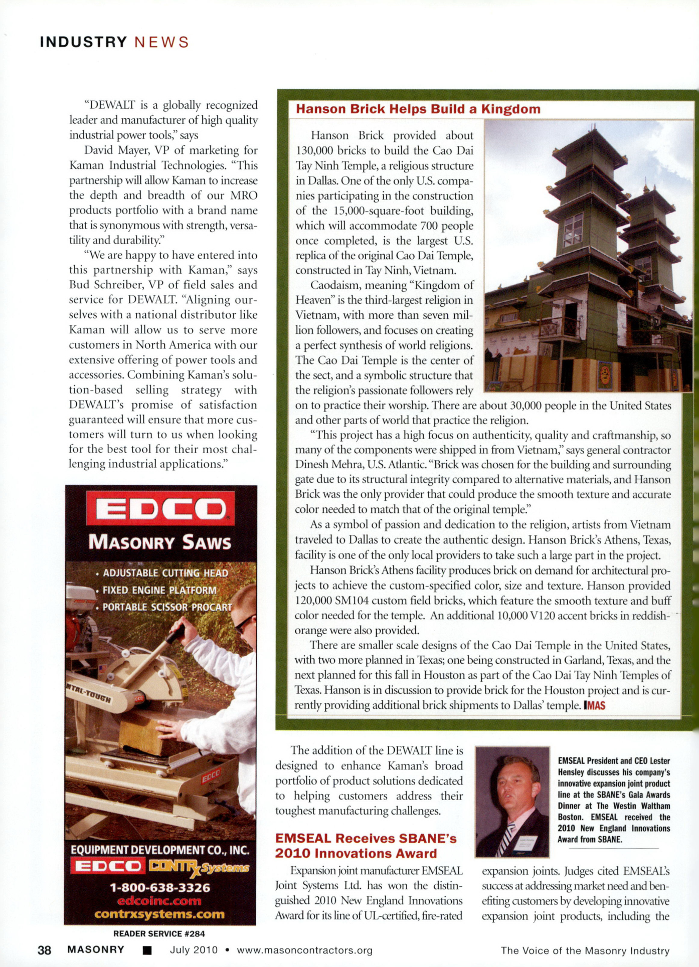 Masonry Magazine July 2010 Page. 40