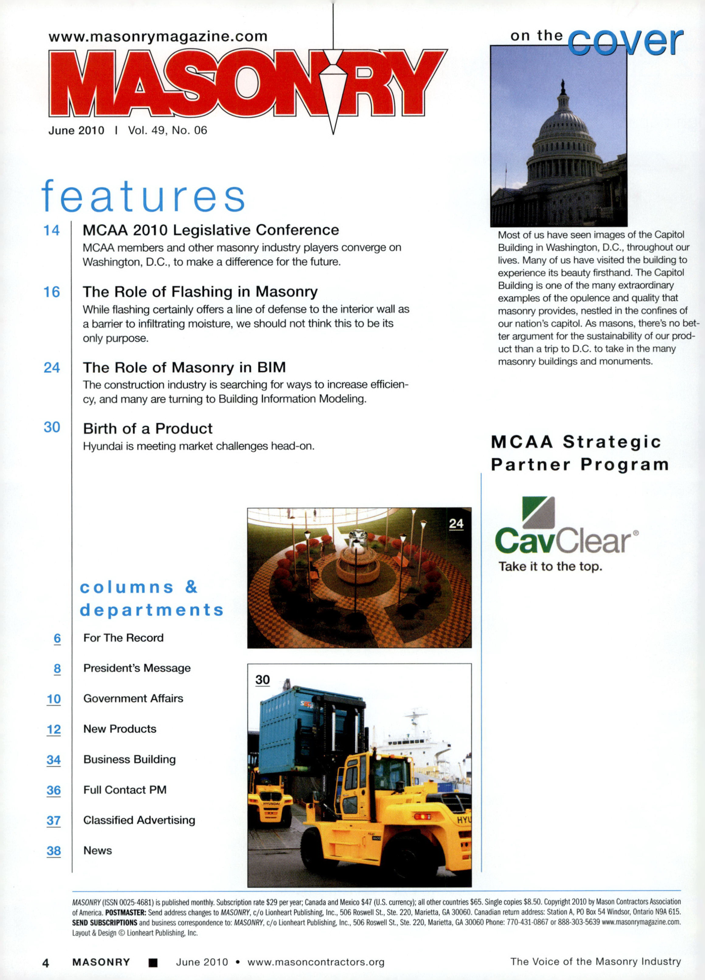 Masonry Magazine June 2010 Page. 6