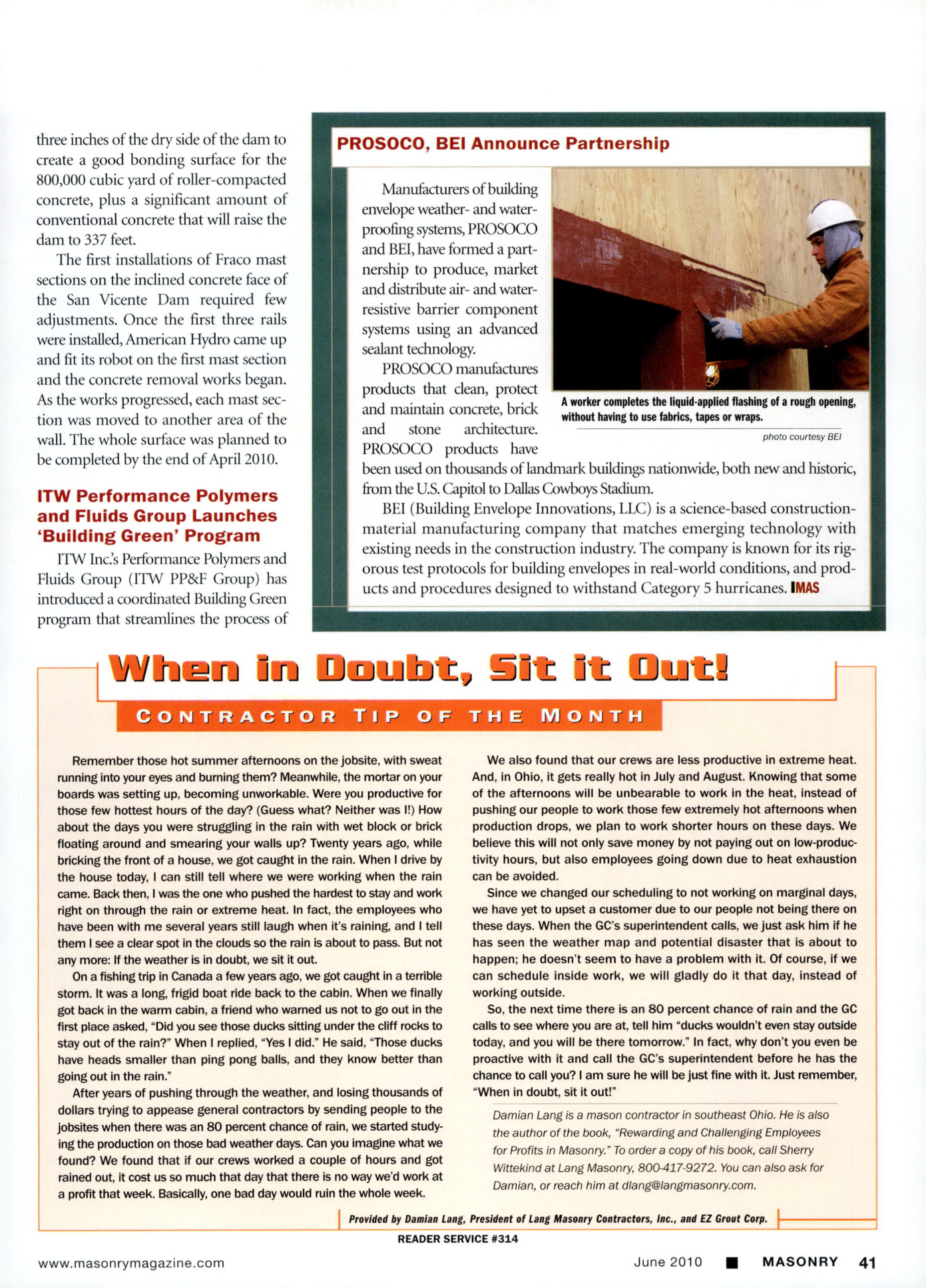 Masonry Magazine June 2010 Page. 43