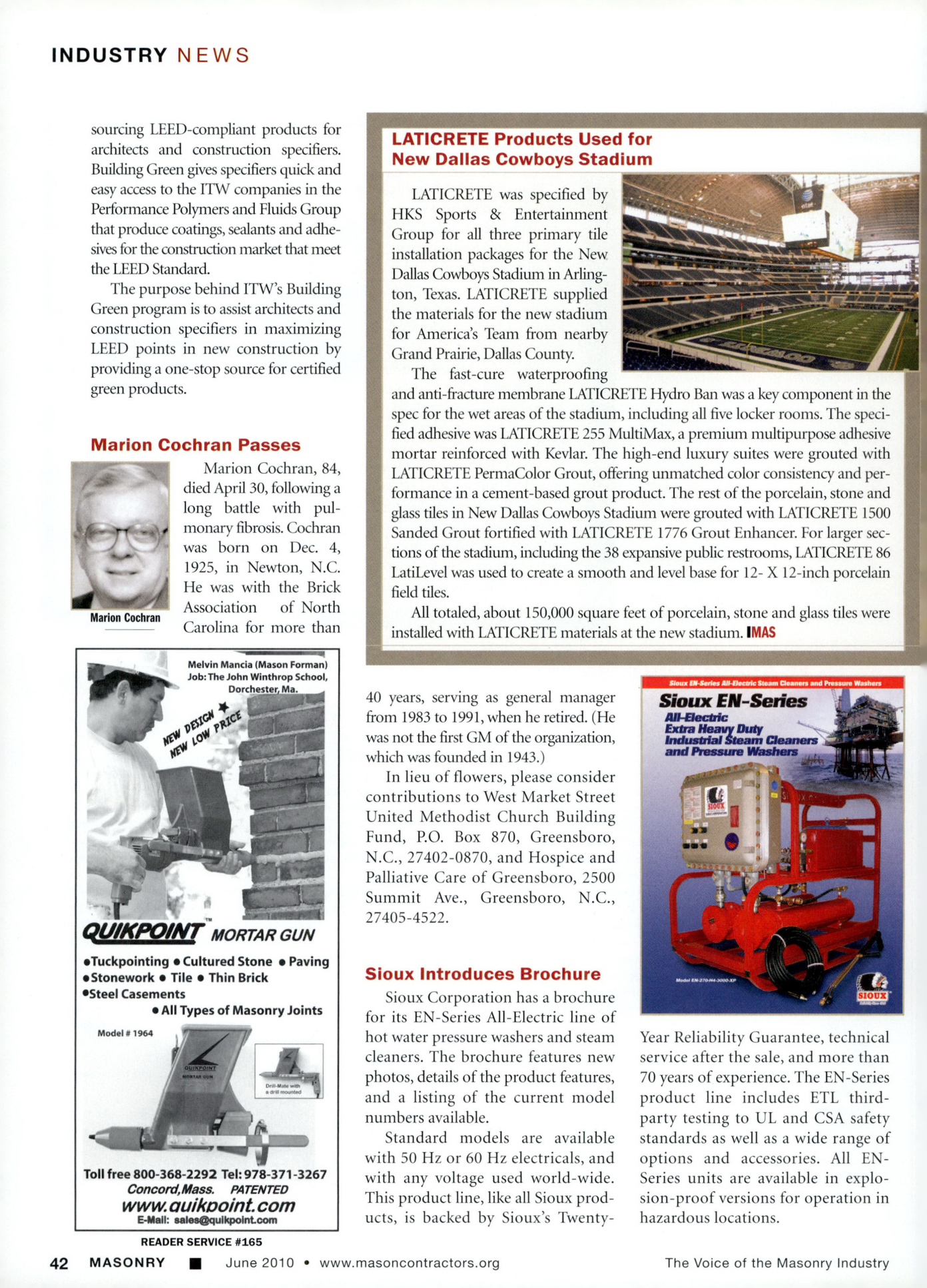 Masonry Magazine June 2010 Page. 44