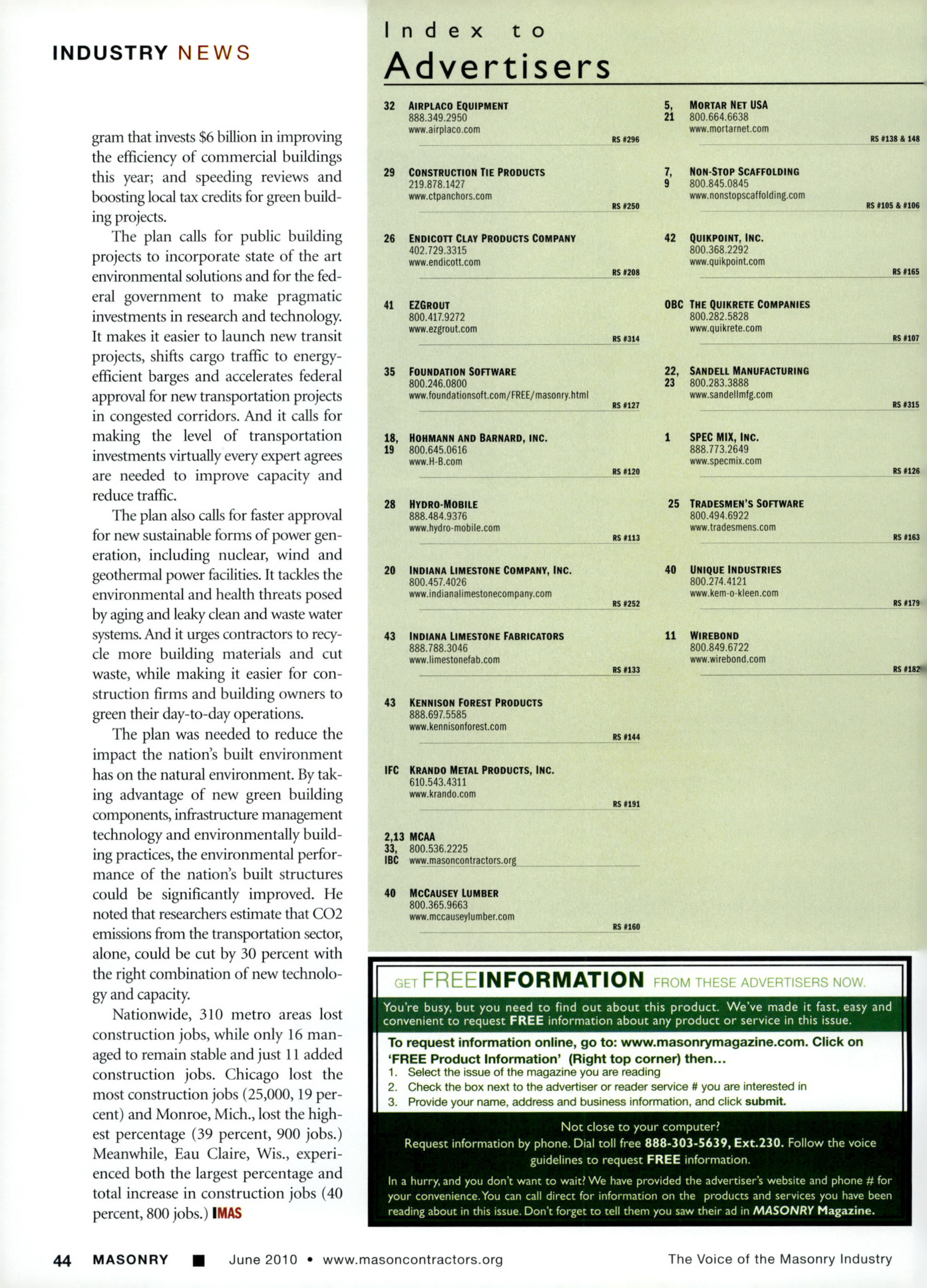 Masonry Magazine June 2010 Page. 46