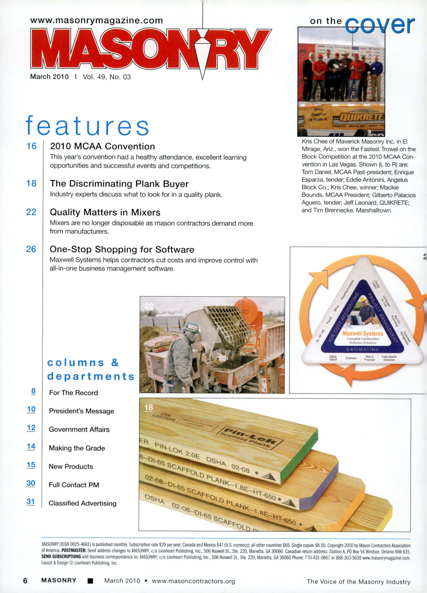 Masonry Magazine March 2010 Page. 8