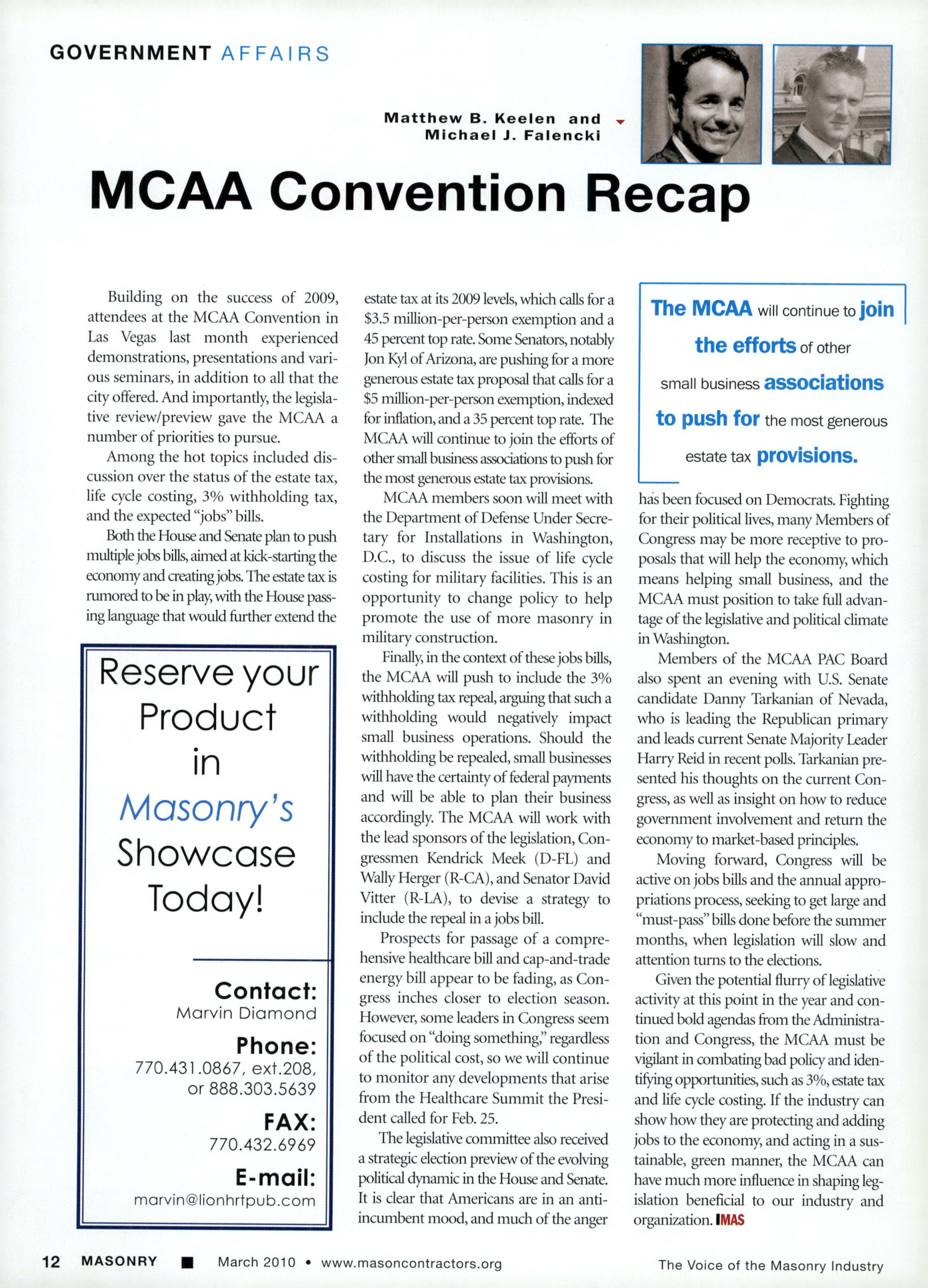 Masonry Magazine March 2010 Page. 22