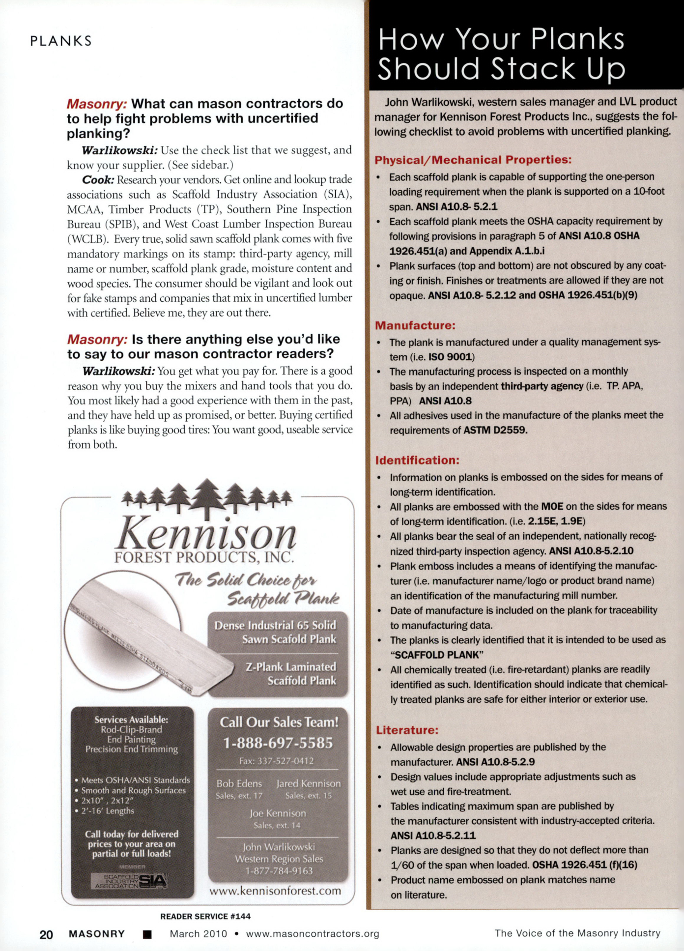 Masonry Magazine March 2010 Page. 30