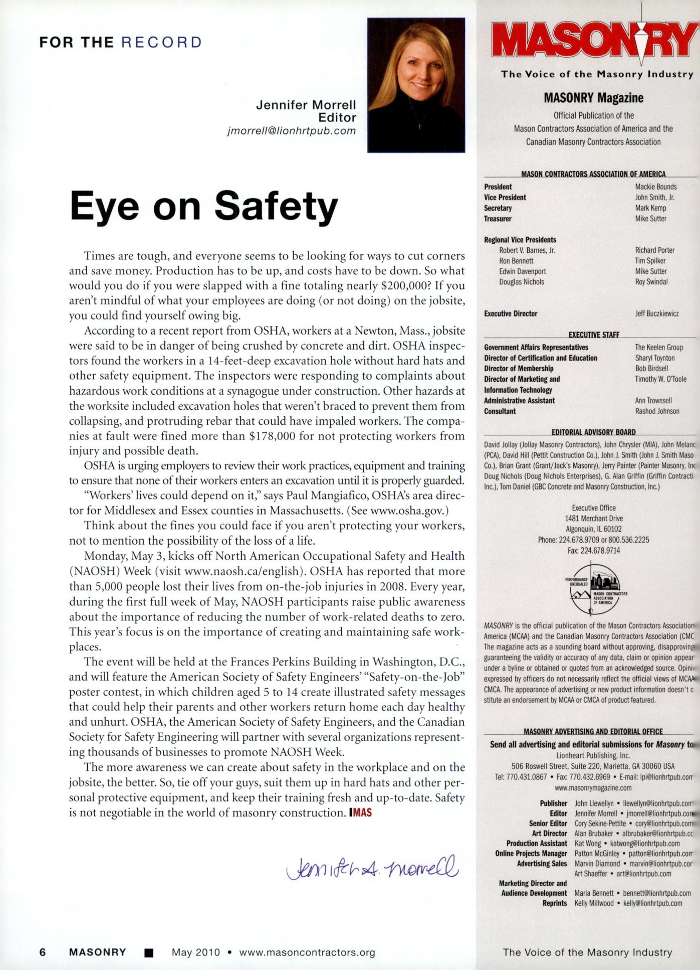 Masonry Magazine May 2010 Page. 8