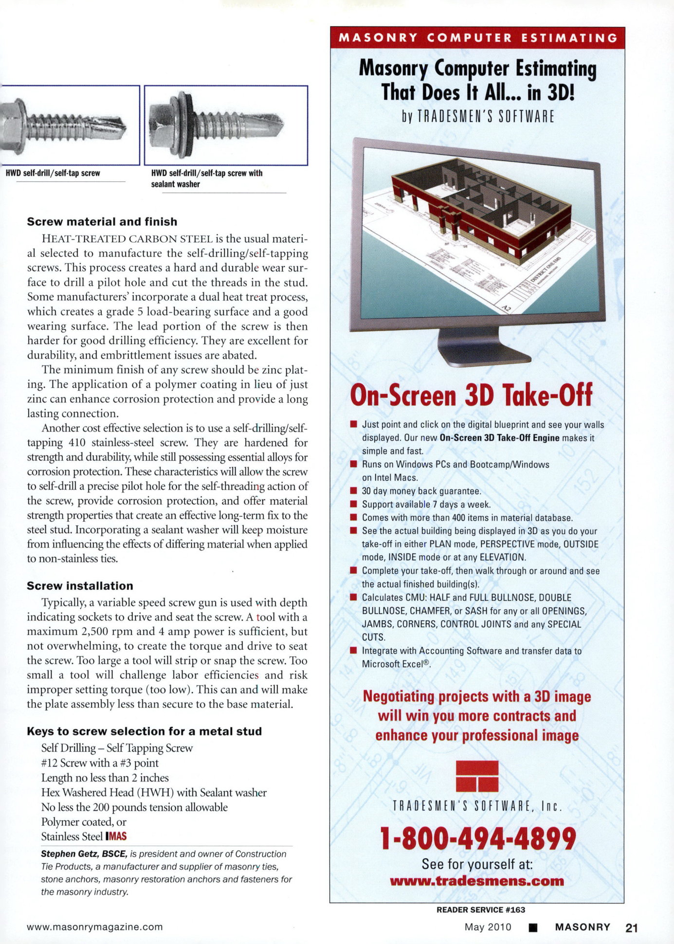 Masonry Magazine May 2010 Page. 23