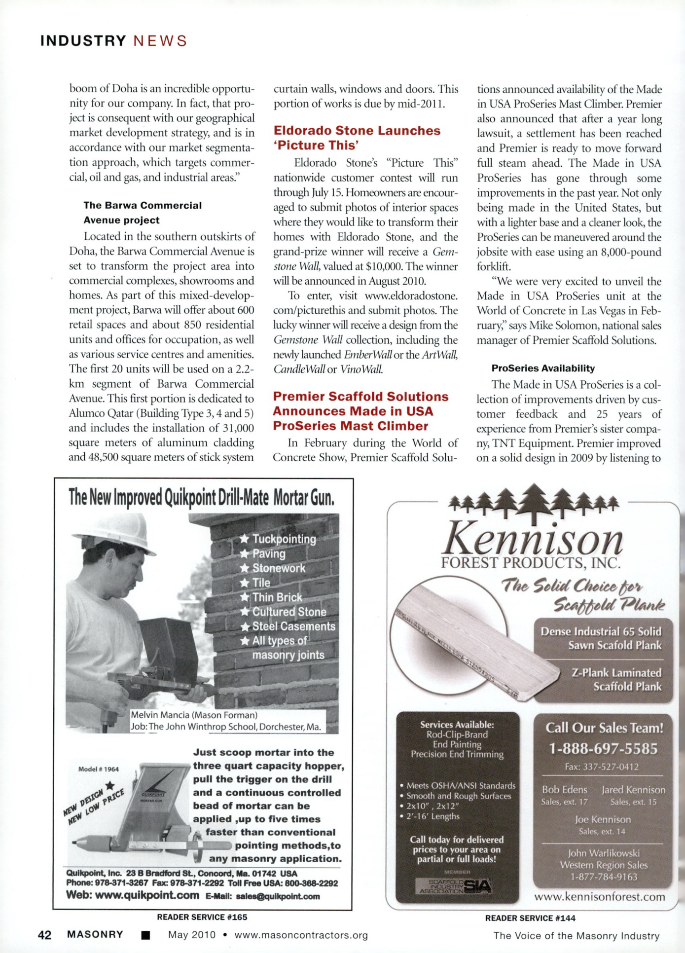 Masonry Magazine May 2010 Page. 44