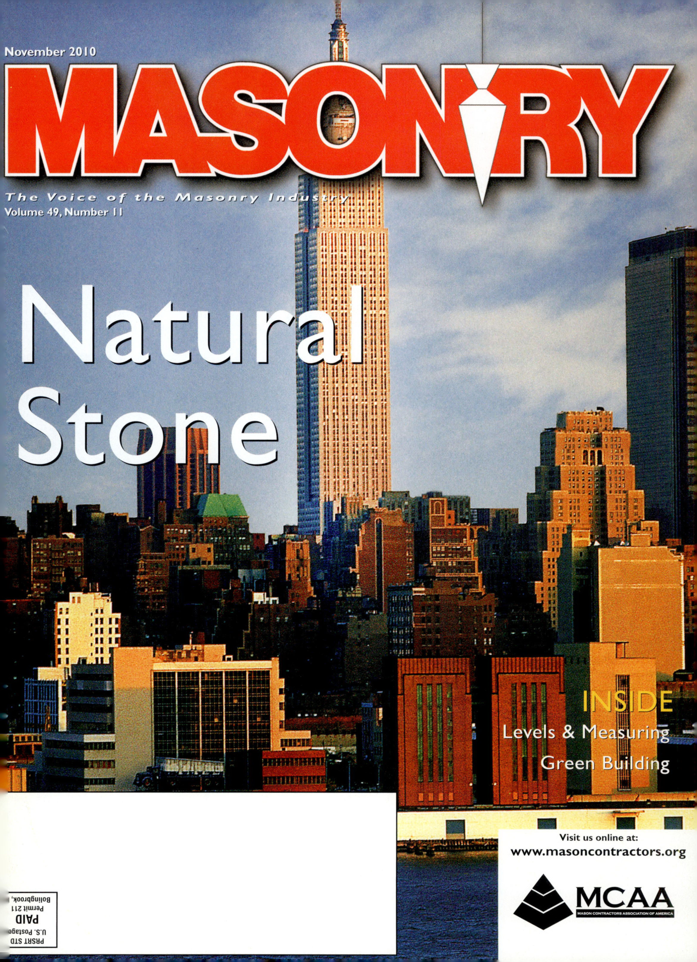 Masonry Magazine November 2010 Page. 1