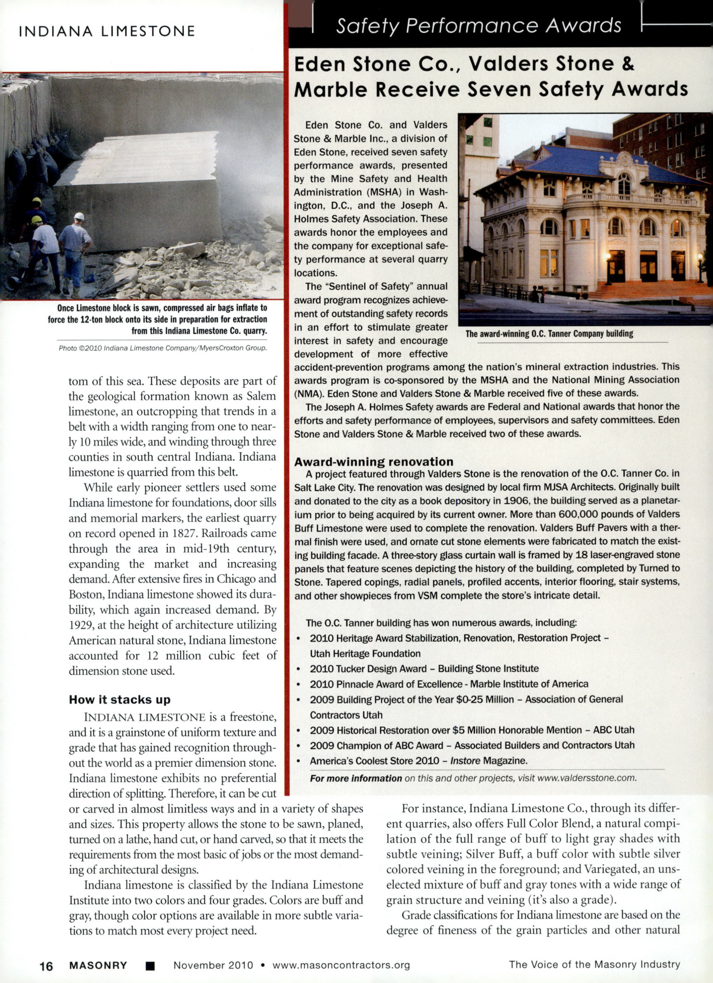 Masonry Magazine November 2010 Page. 18