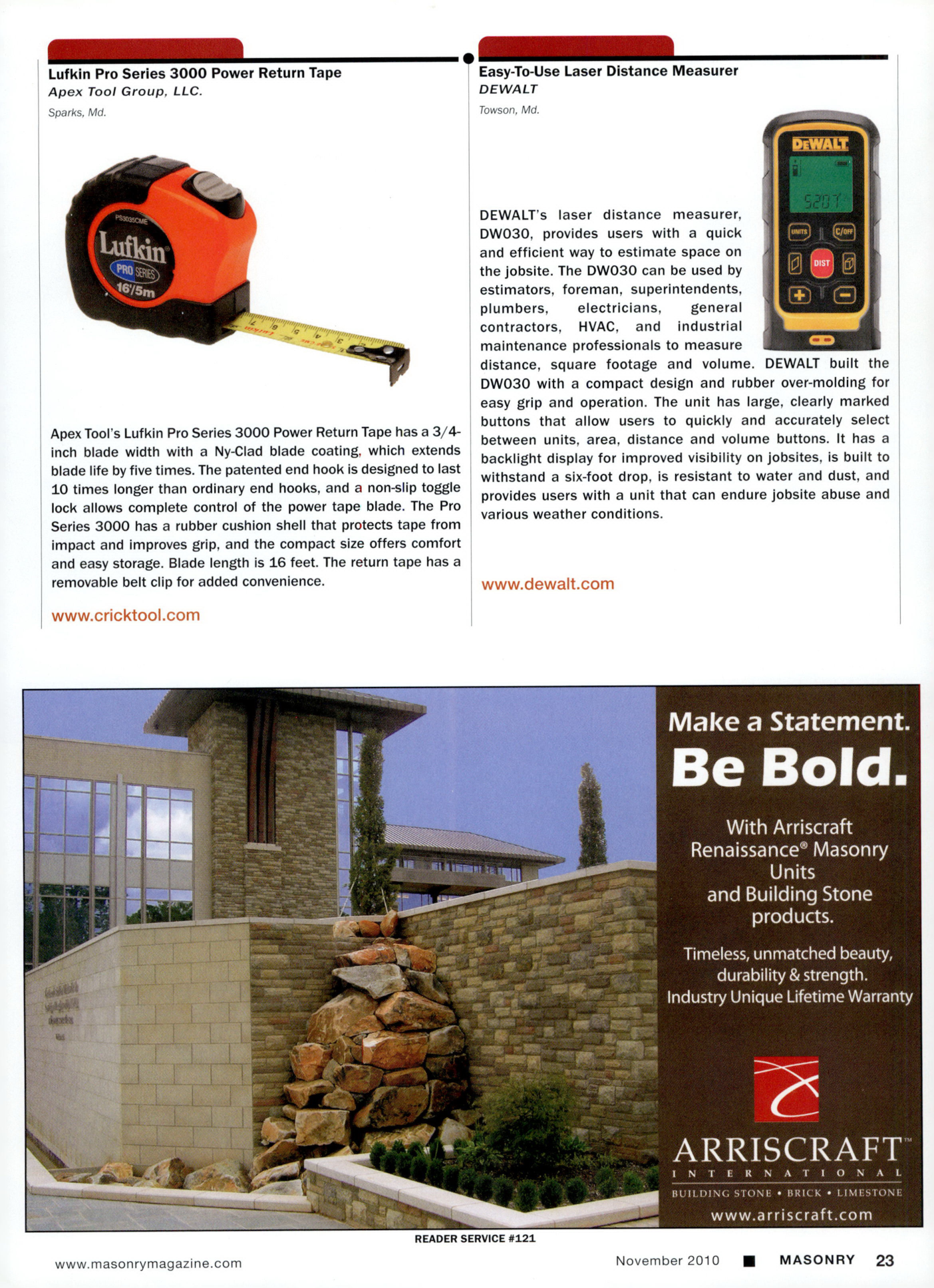 Masonry Magazine November 2010 Page. 25
