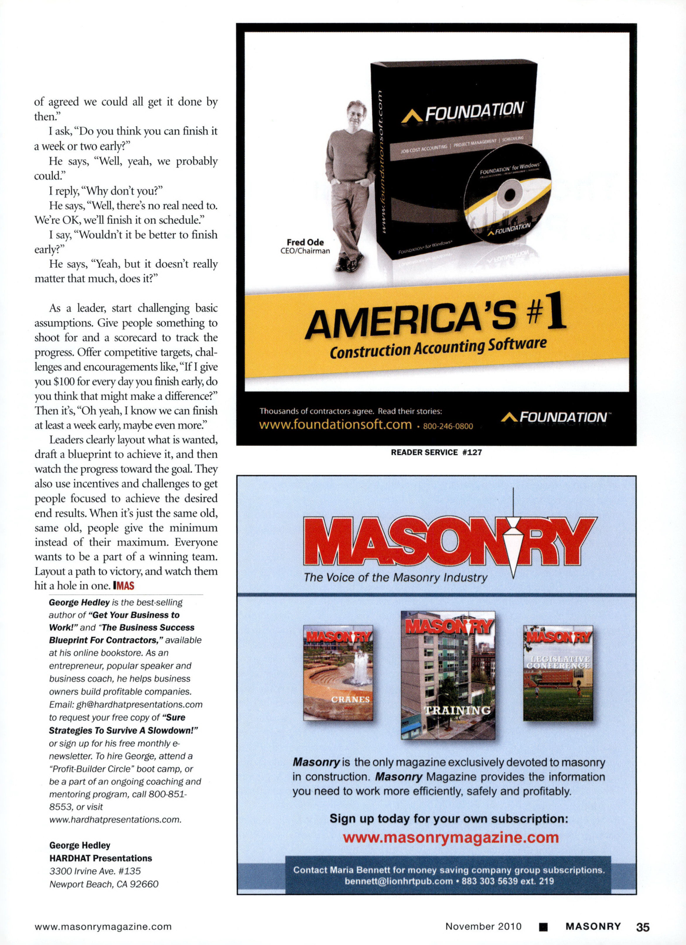 Masonry Magazine November 2010 Page. 37