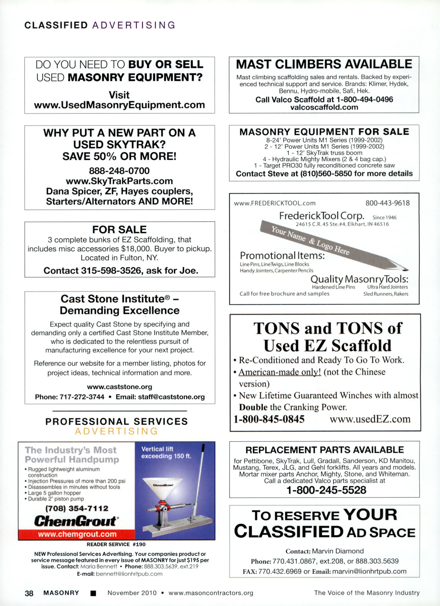 Masonry Magazine November 2010 Page. 40