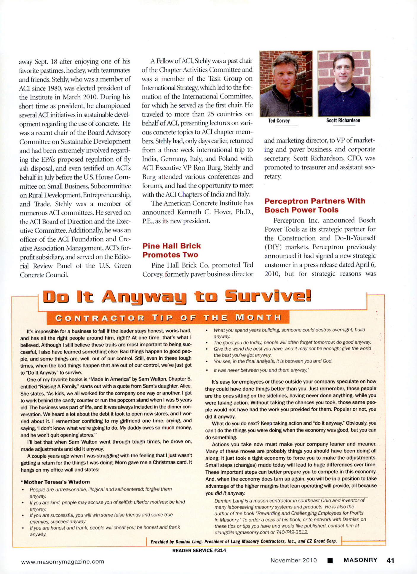 Masonry Magazine November 2010 Page. 43