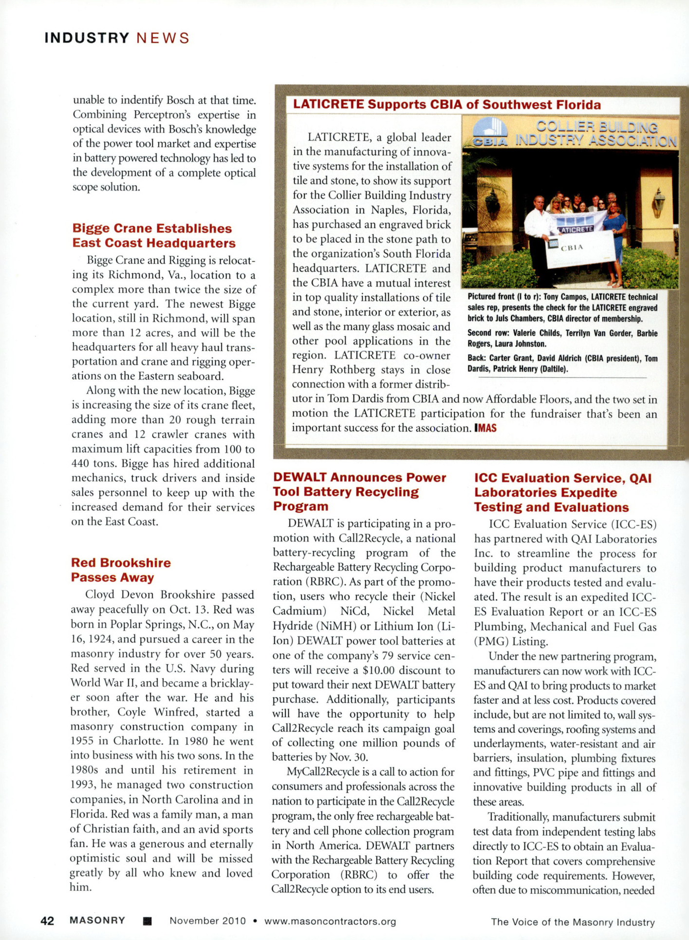 Masonry Magazine November 2010 Page. 44