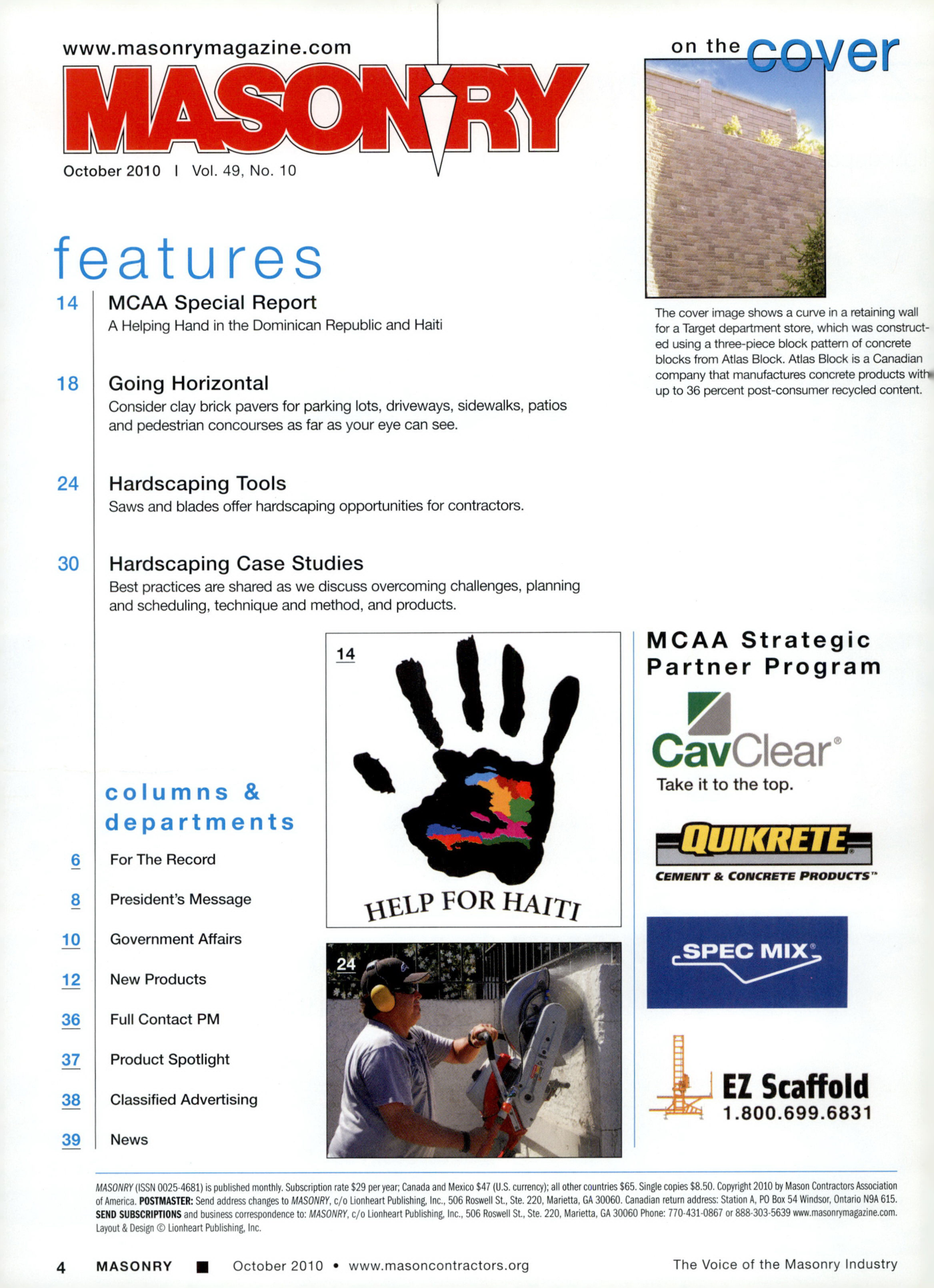 Masonry Magazine October 2010 Page. 6