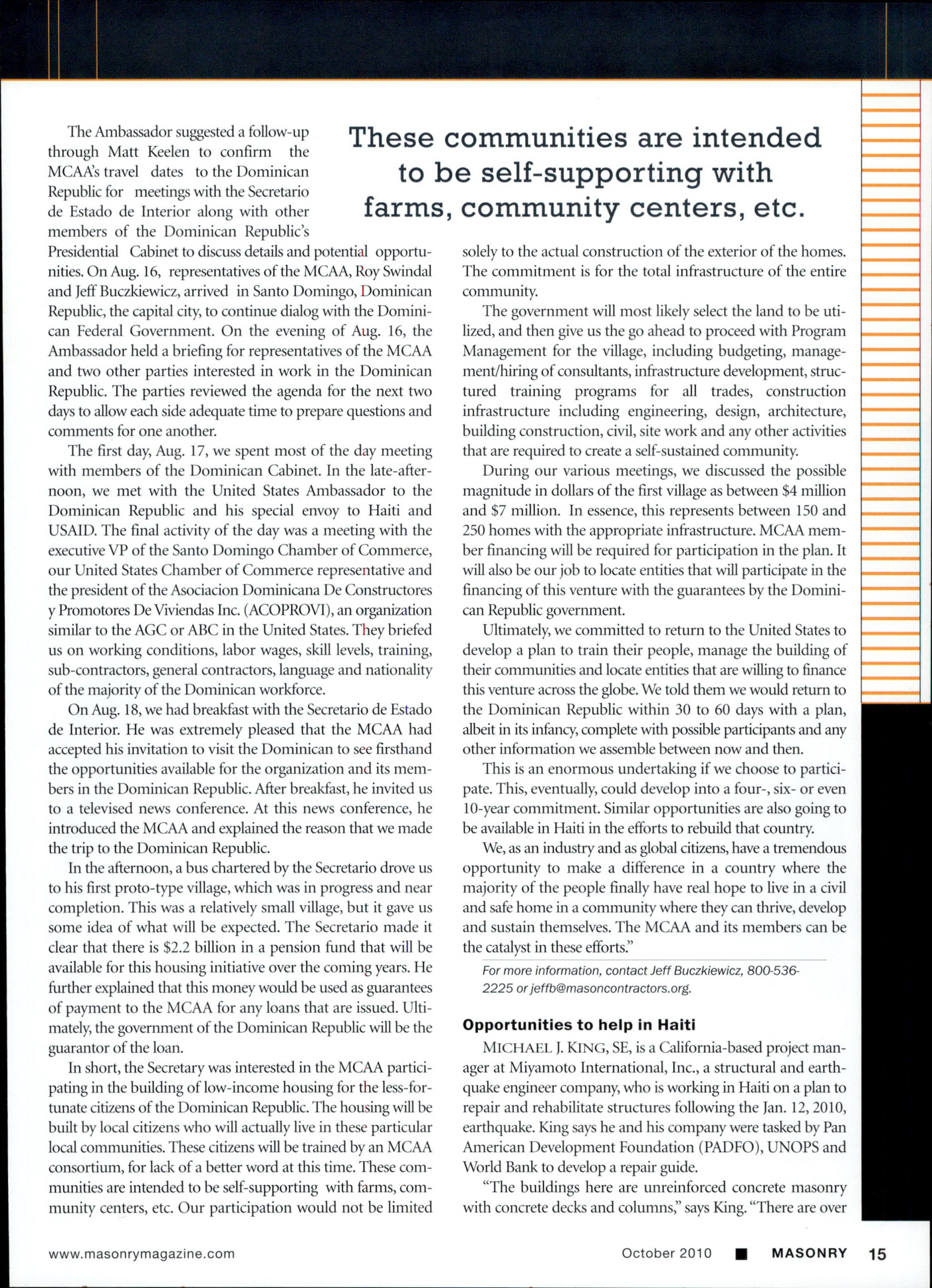 Masonry Magazine October 2010 Page. 17