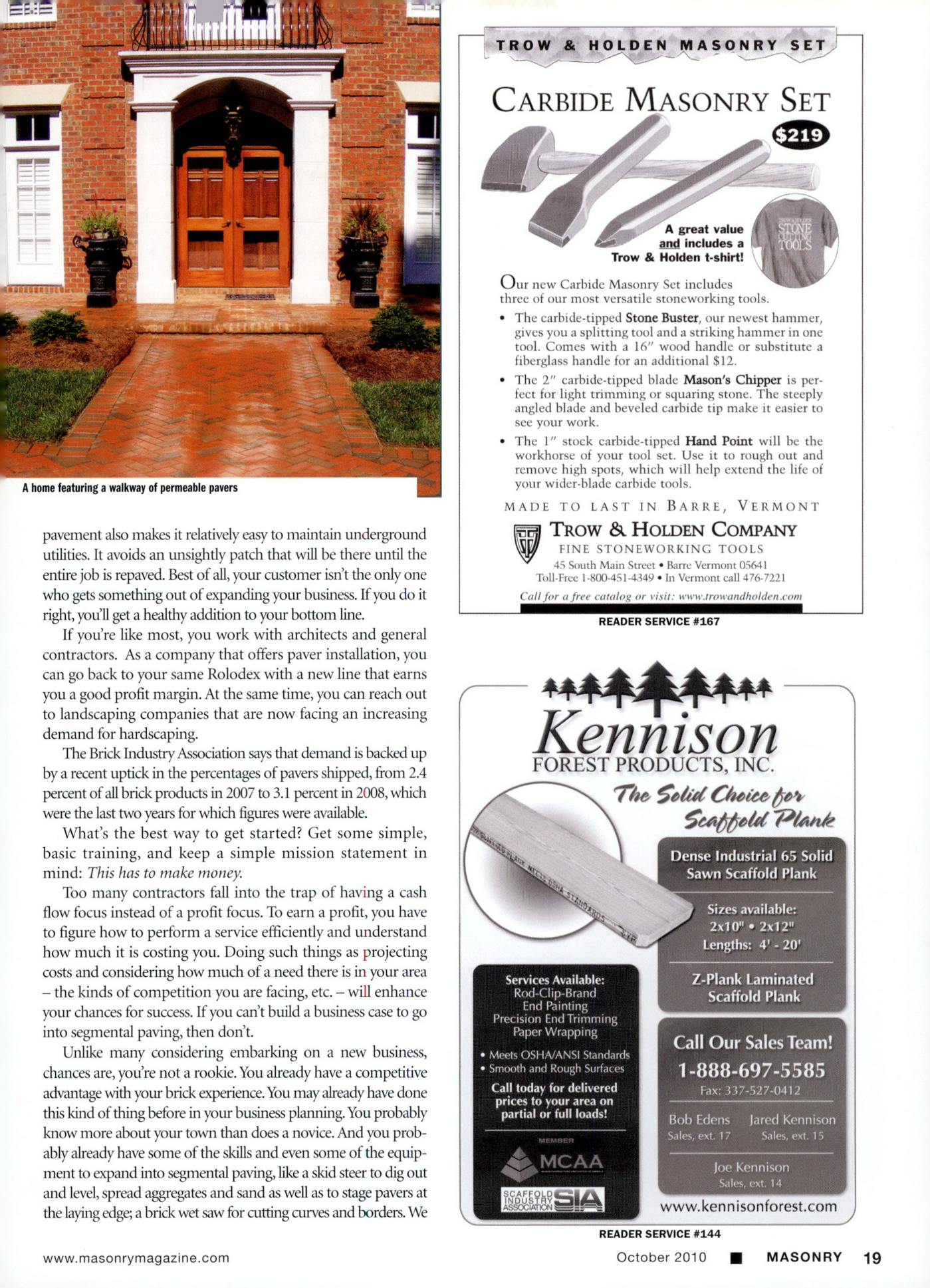 Masonry Magazine October 2010 Page. 21