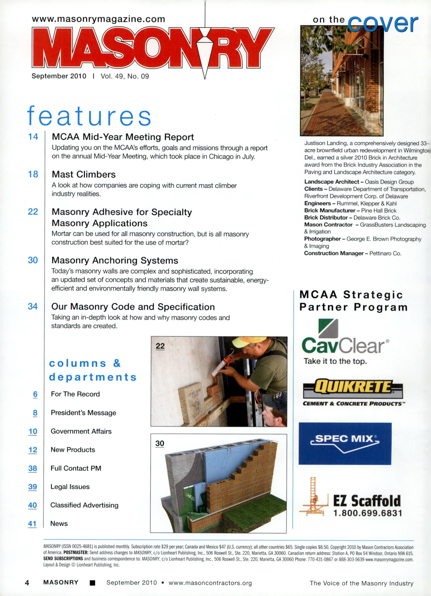 Masonry Magazine September 2010 Page. 6