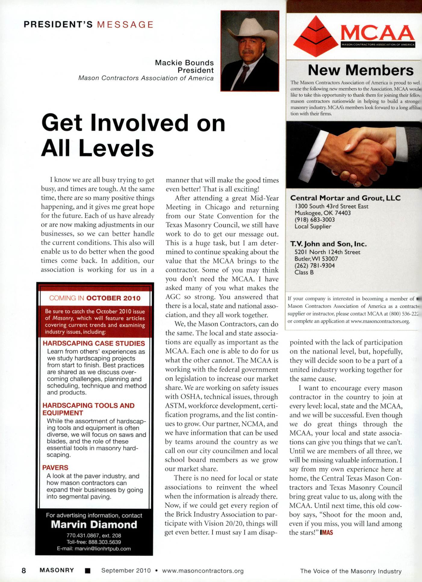 Masonry Magazine September 2010 Page. 10