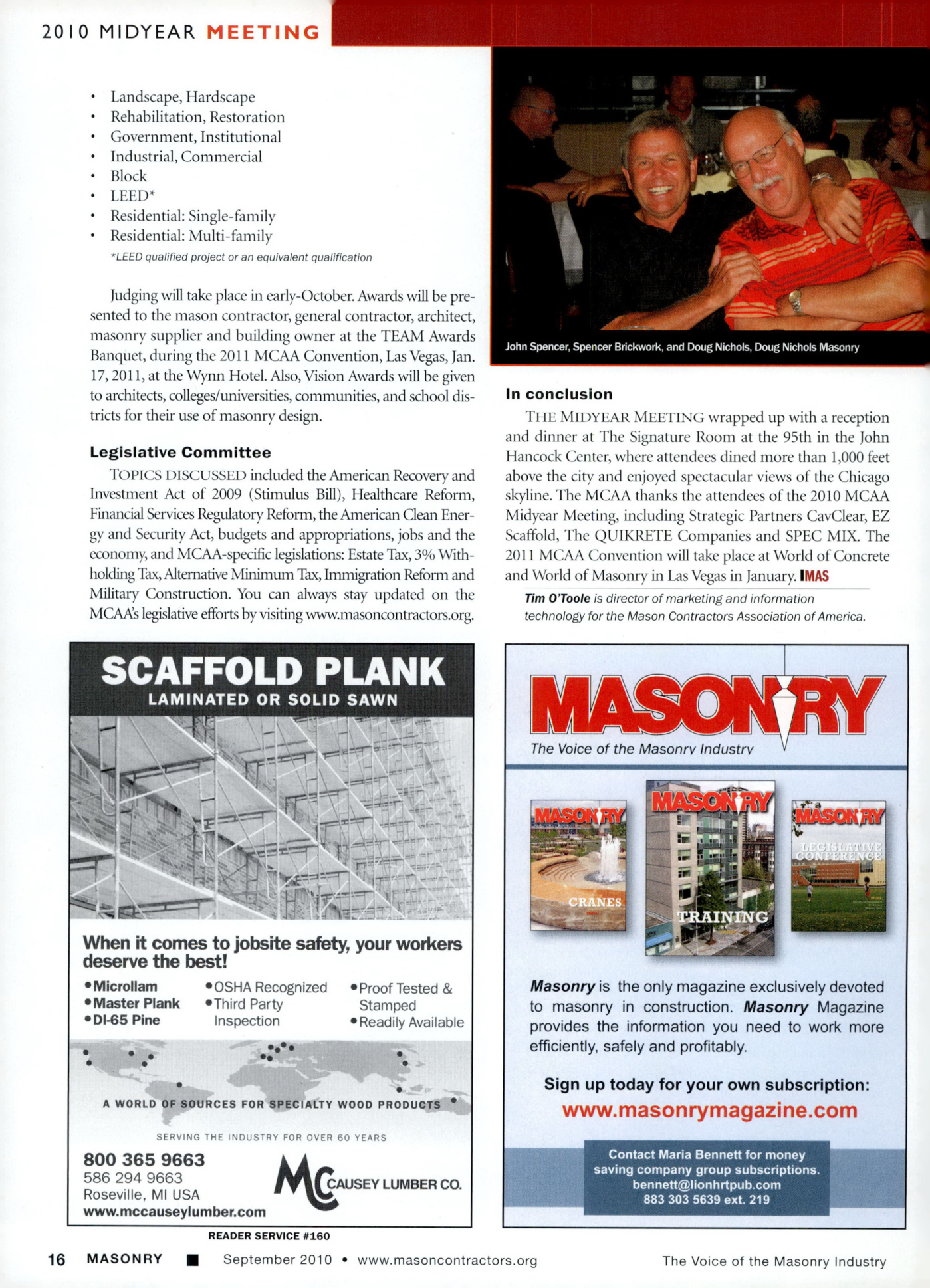 Masonry Magazine September 2010 Page. 18