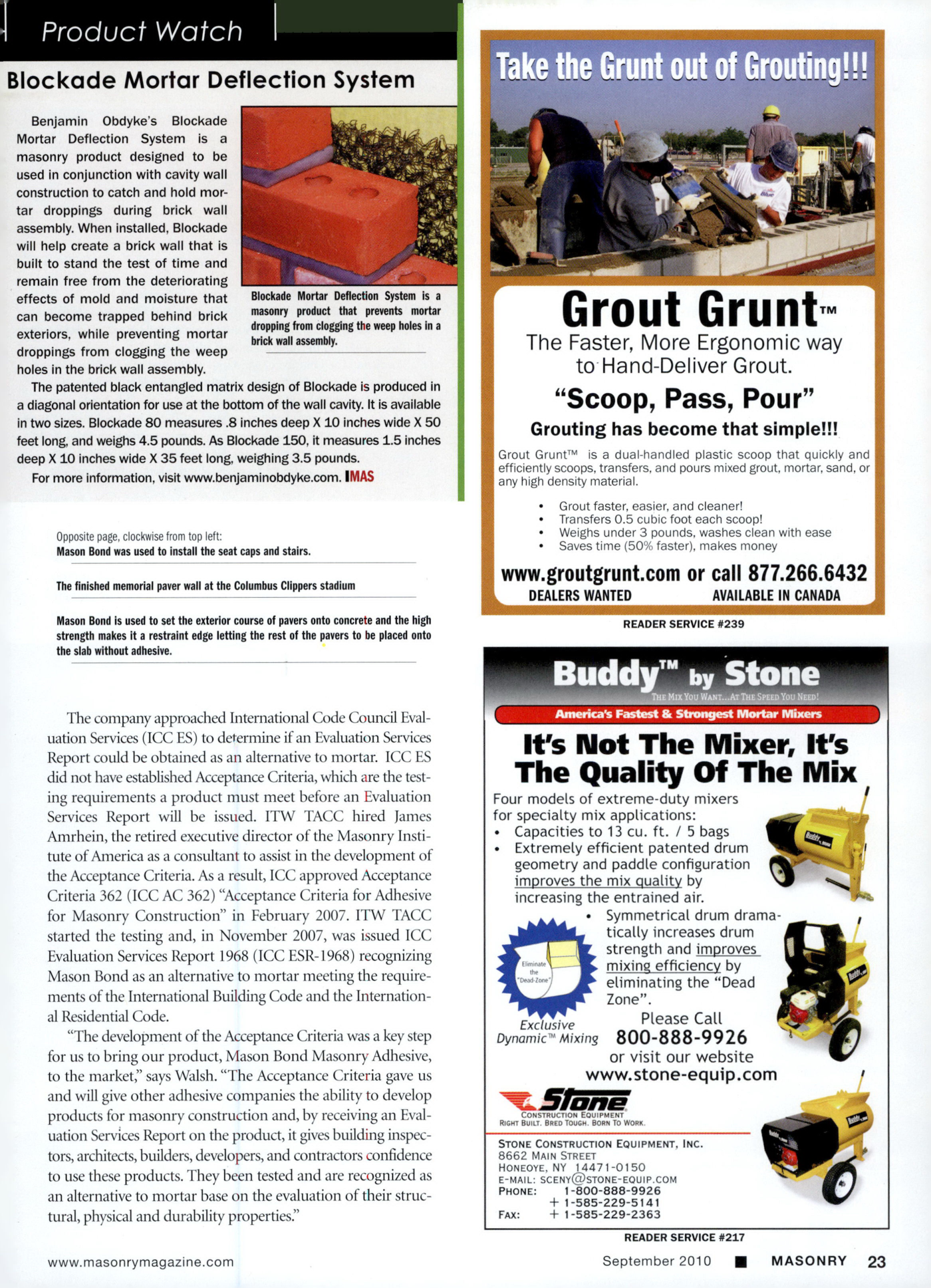 Masonry Magazine September 2010 Page. 25