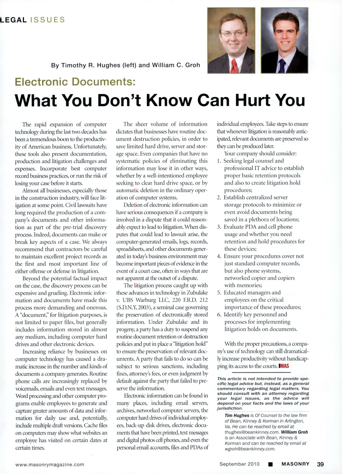 Masonry Magazine September 2010 Page. 41