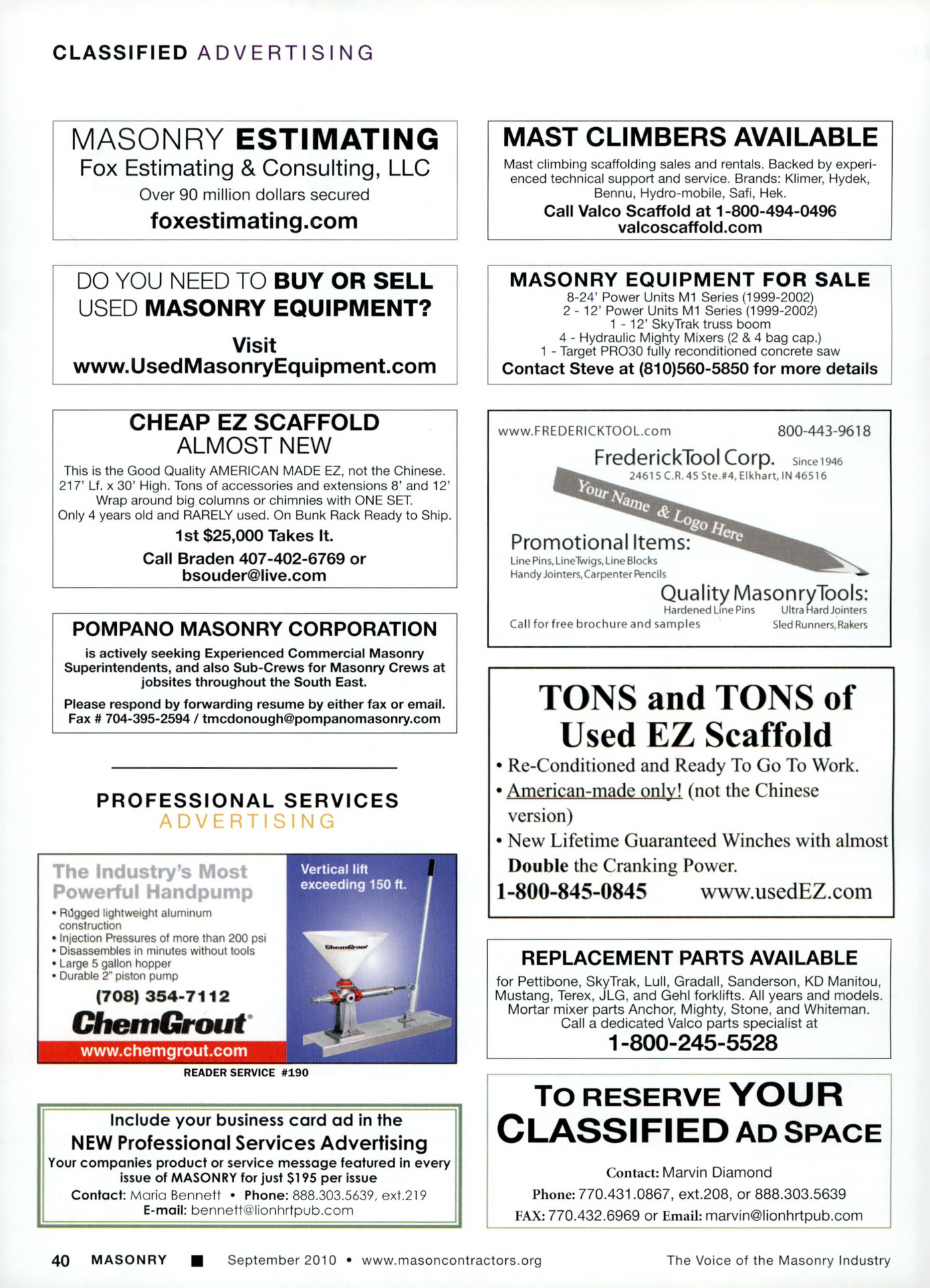 Masonry Magazine September 2010 Page. 42