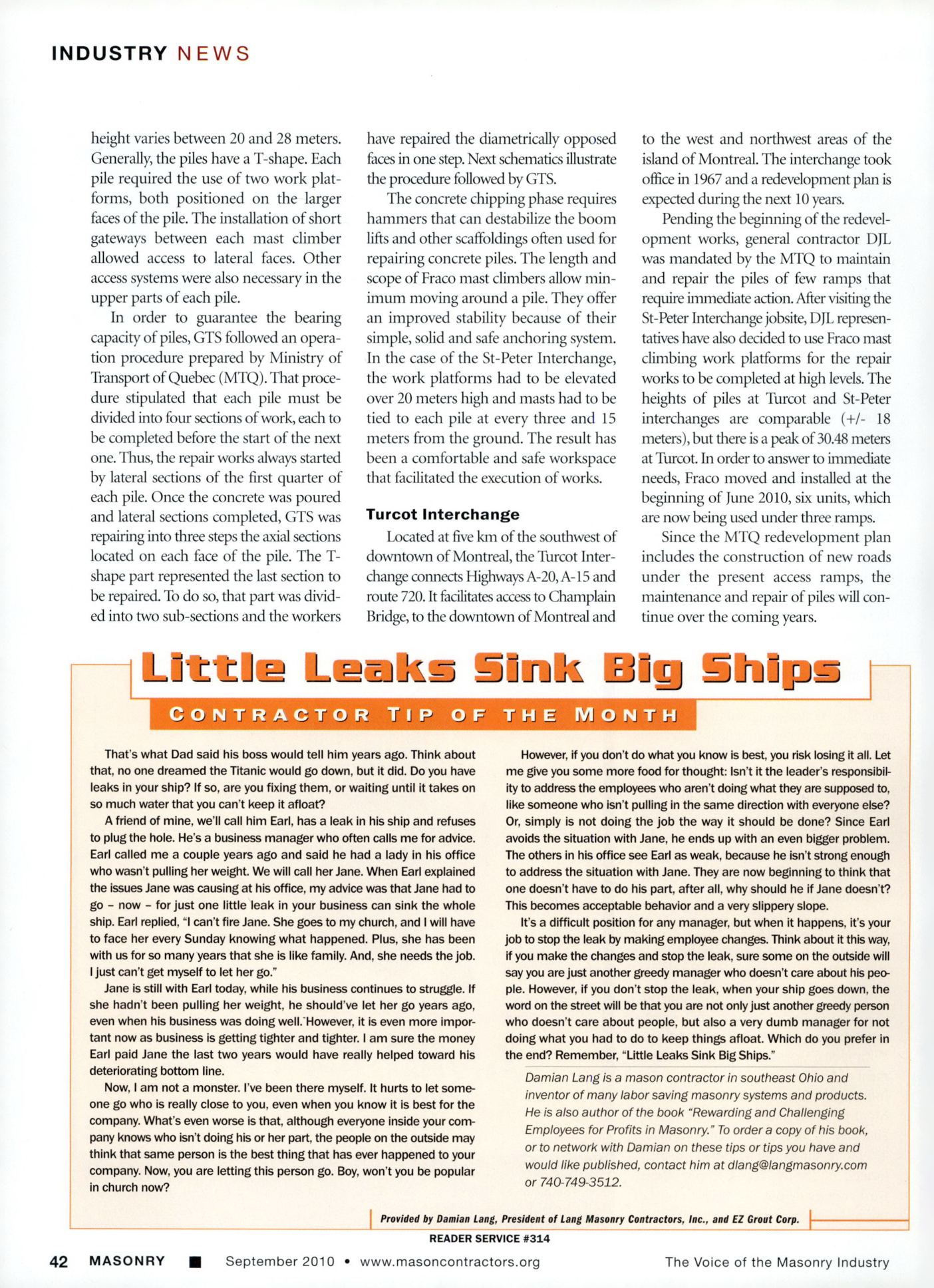 Masonry Magazine September 2010 Page. 44