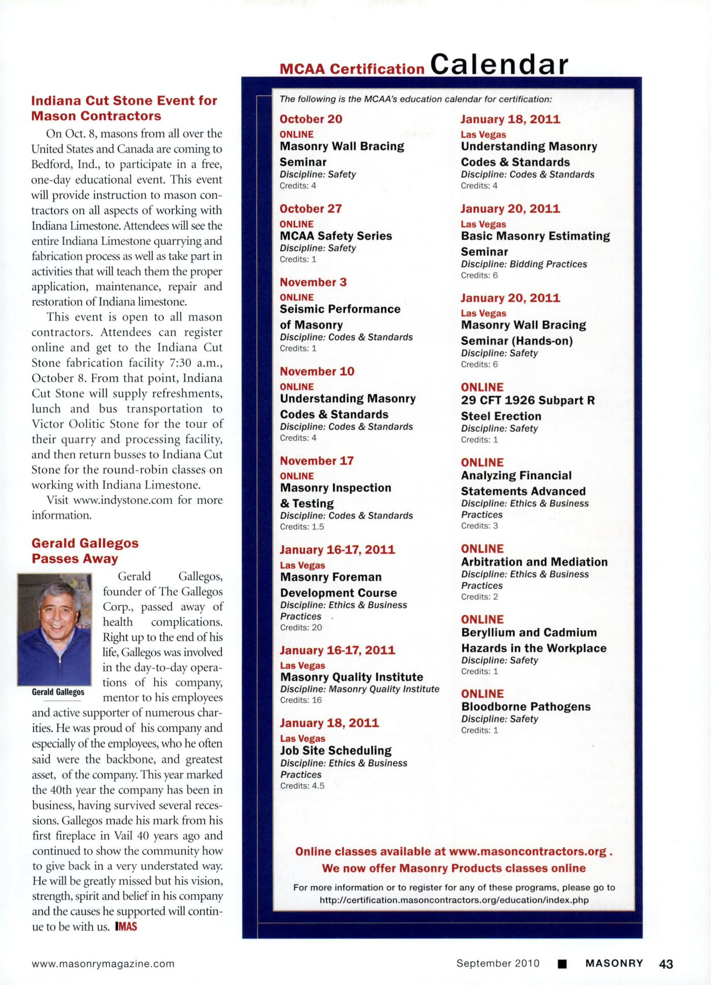 Masonry Magazine September 2010 Page. 45