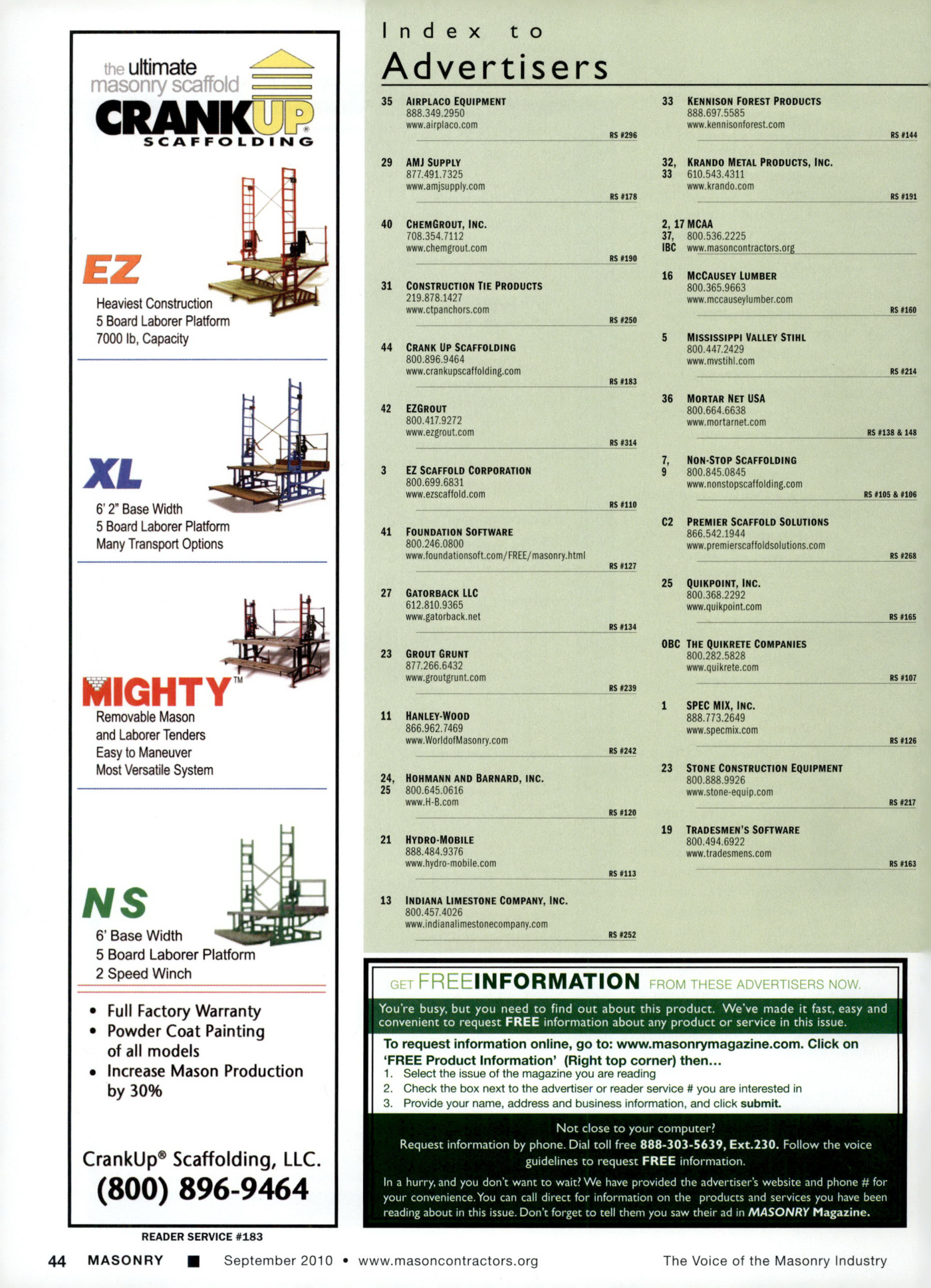 Masonry Magazine September 2010 Page. 46