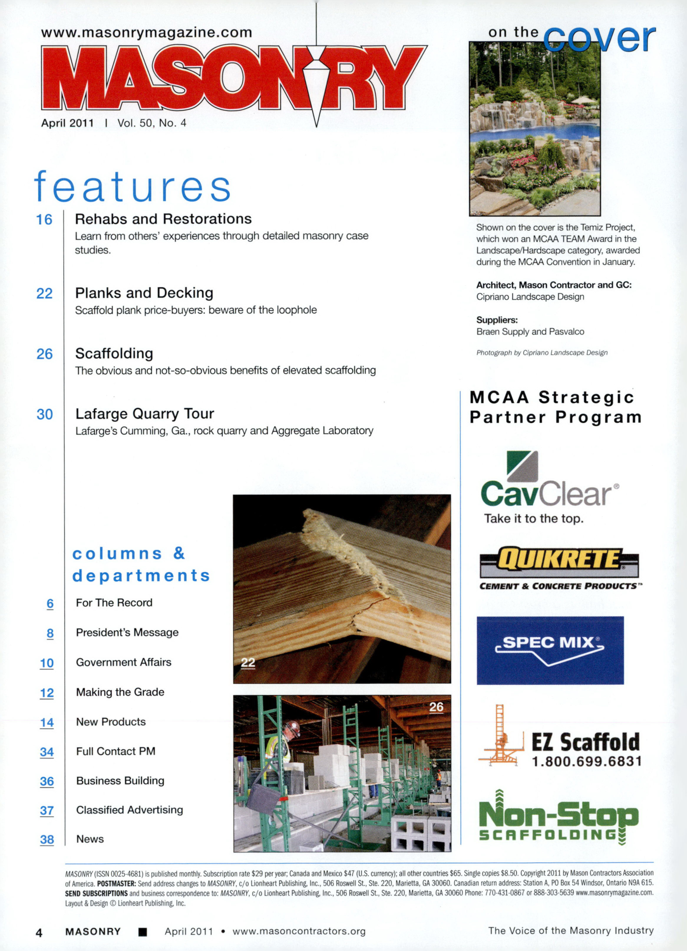 Masonry Magazine April 2011 Page. 6
