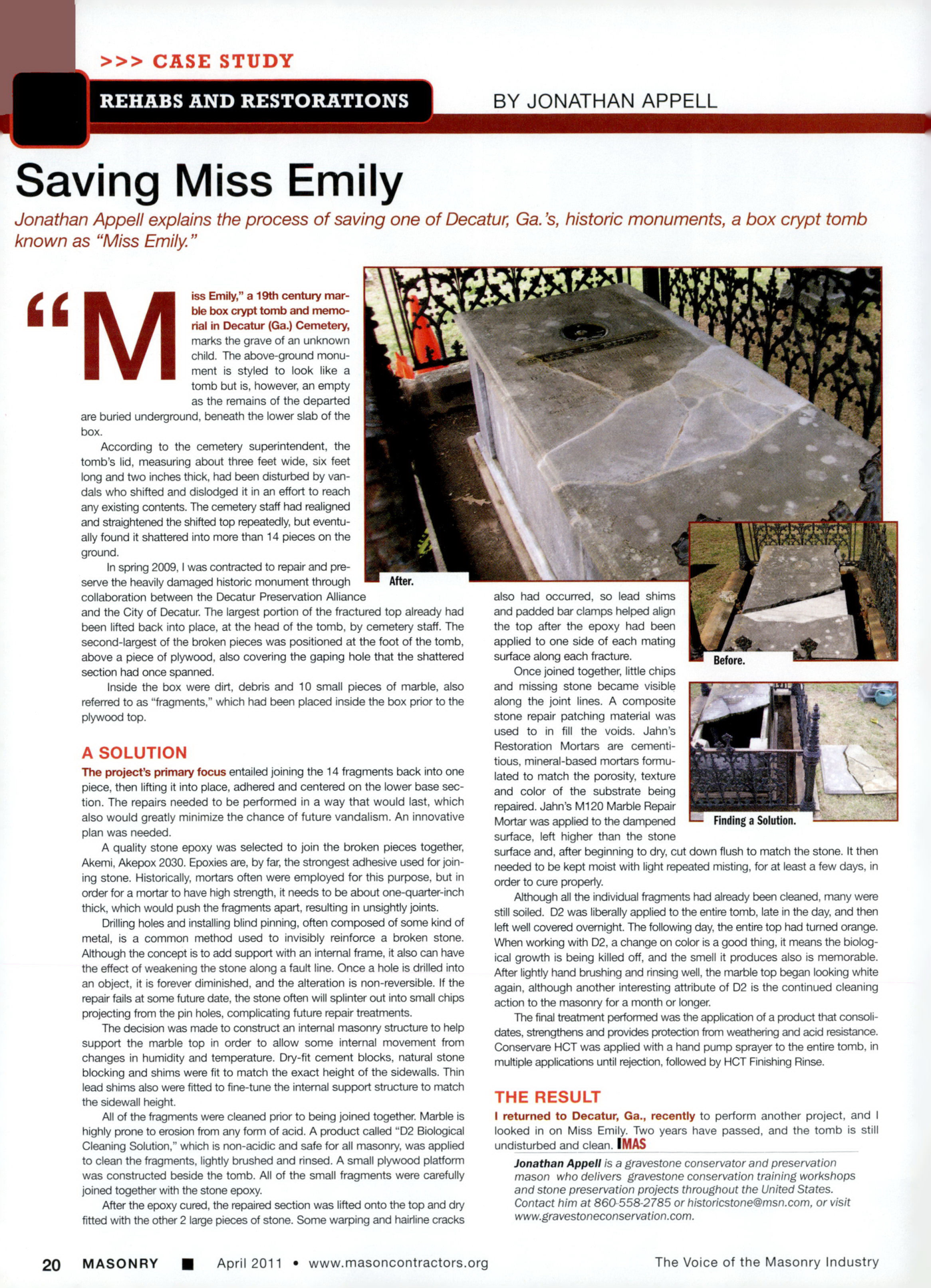 Masonry Magazine April 2011 Page. 22