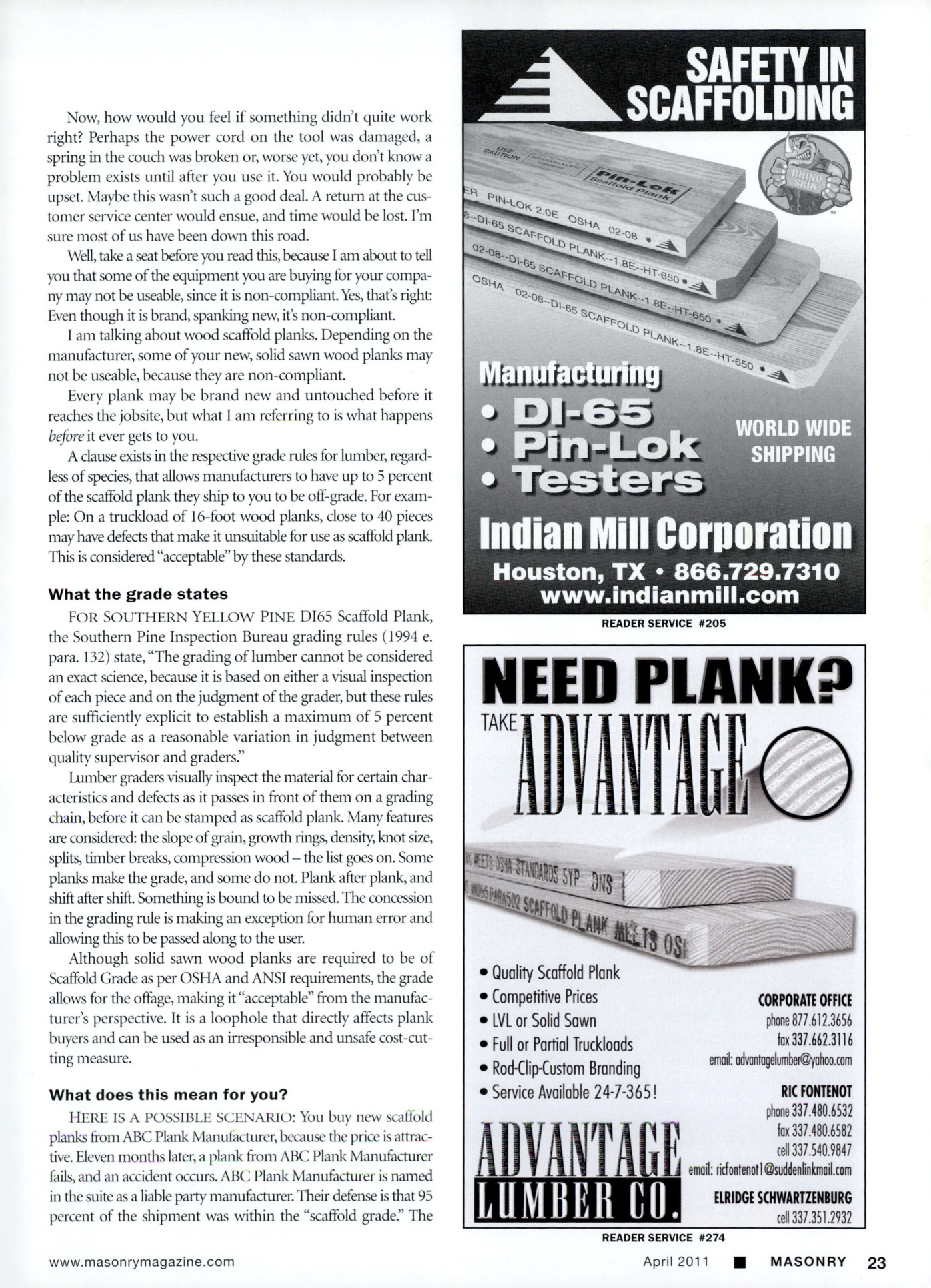 Masonry Magazine April 2011 Page. 25