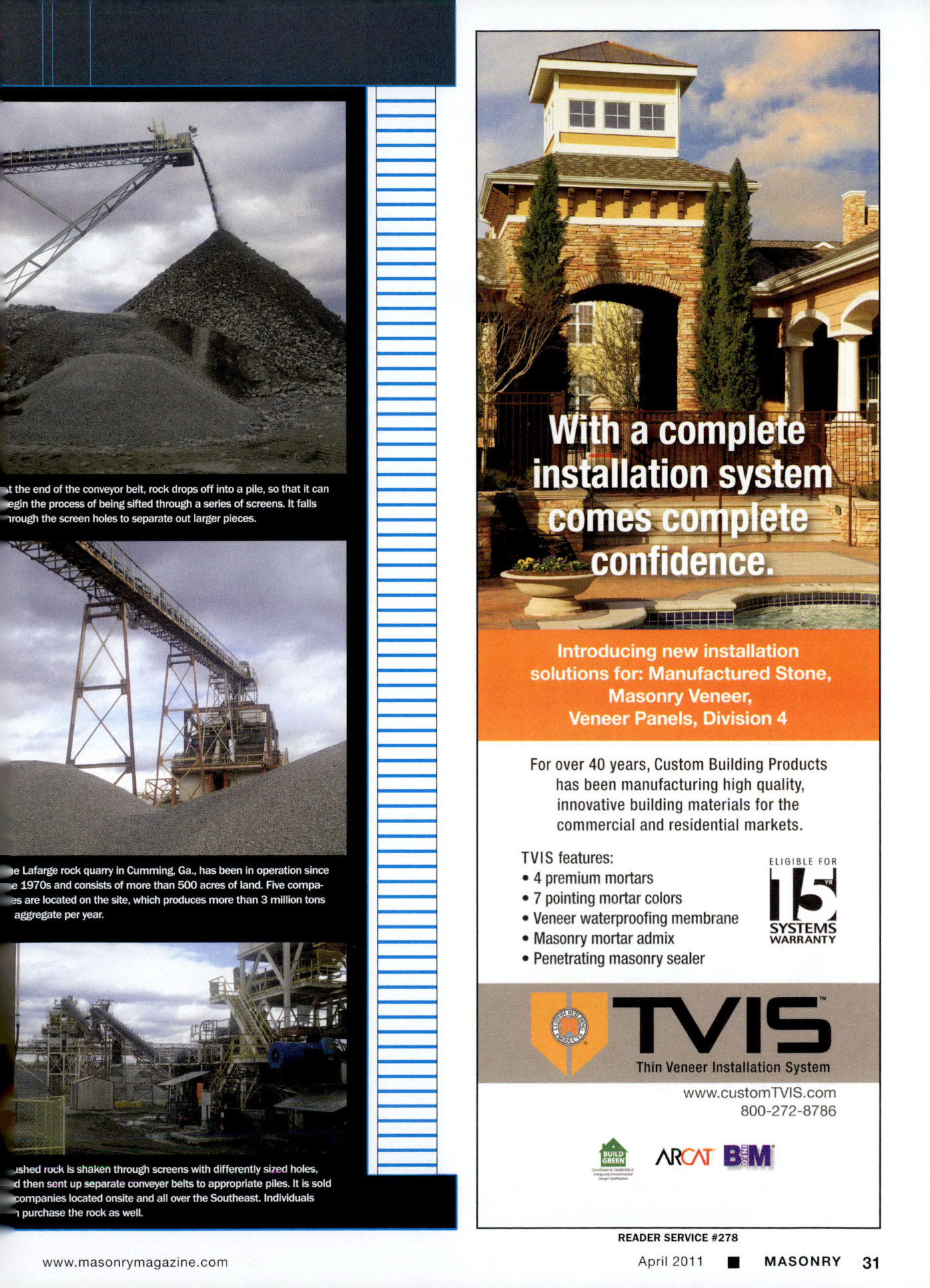Masonry Magazine April 2011 Page. 33