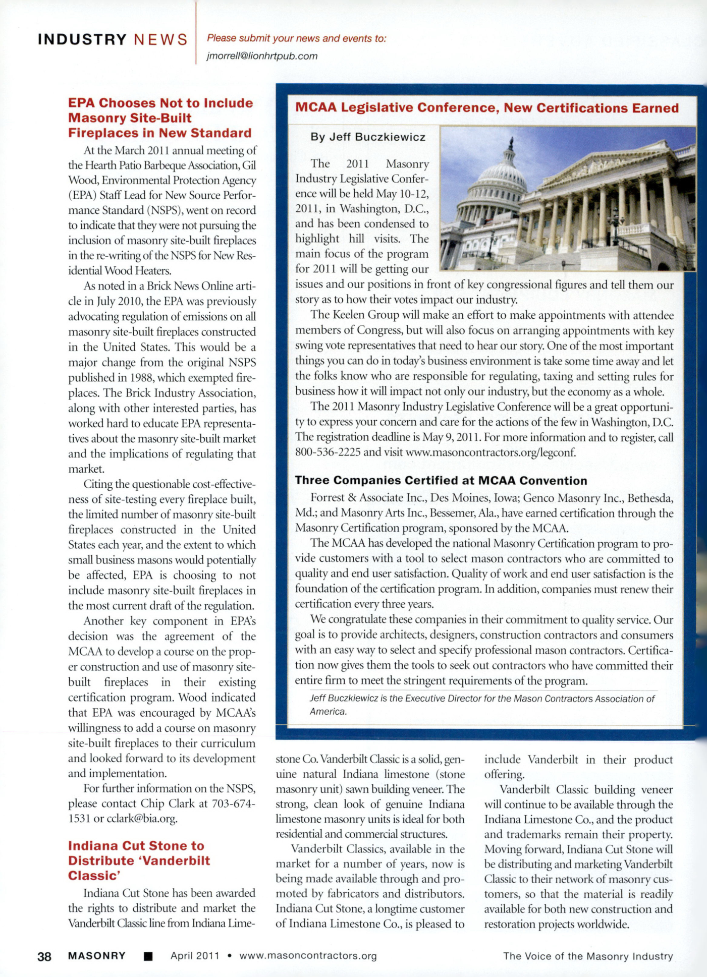 Masonry Magazine April 2011 Page. 40