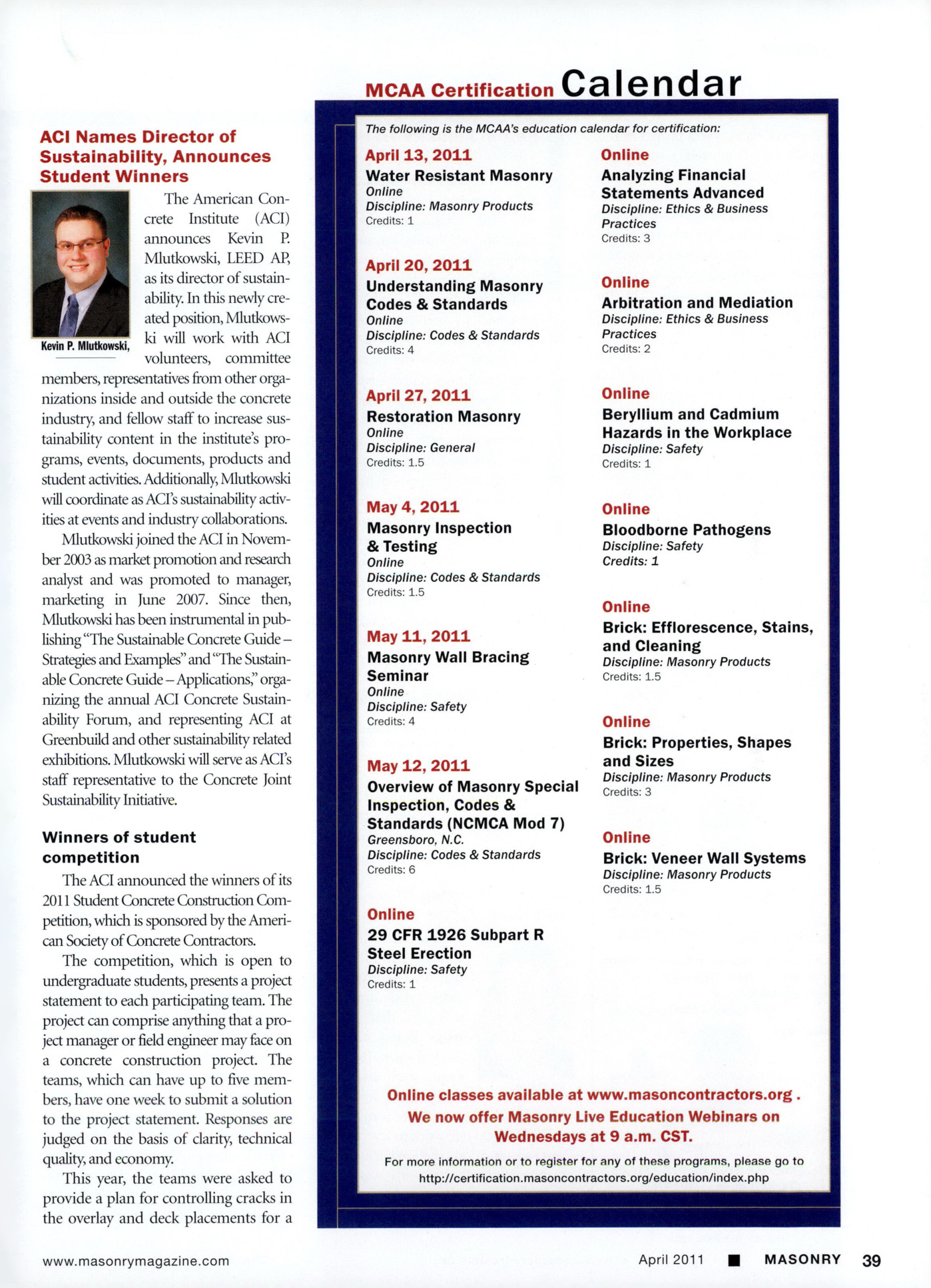 Masonry Magazine April 2011 Page. 41