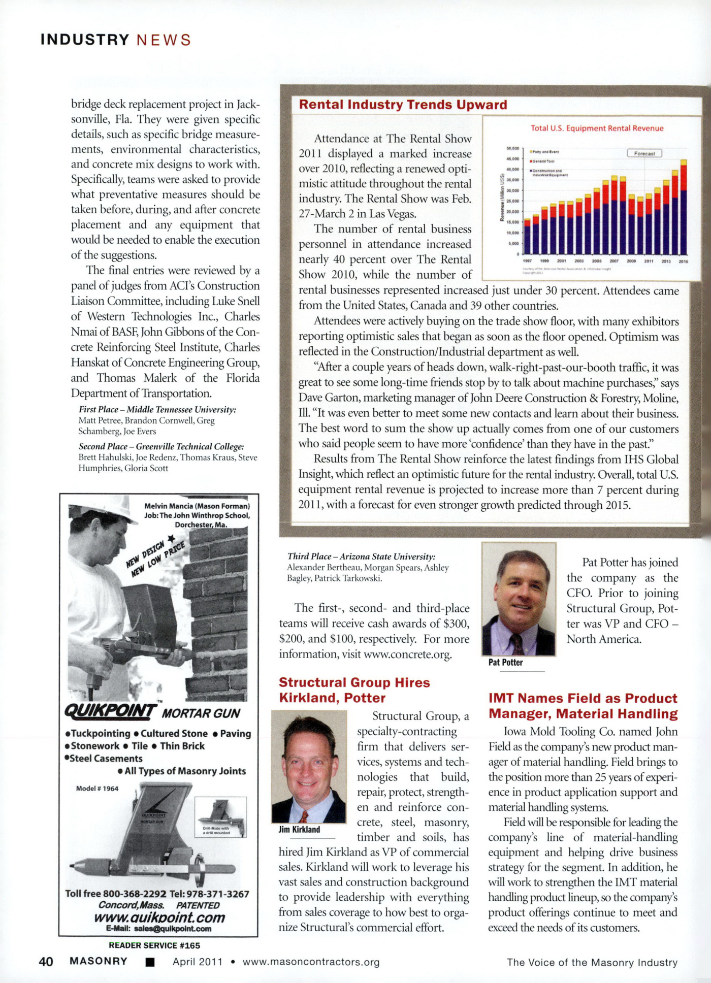 Masonry Magazine April 2011 Page. 42