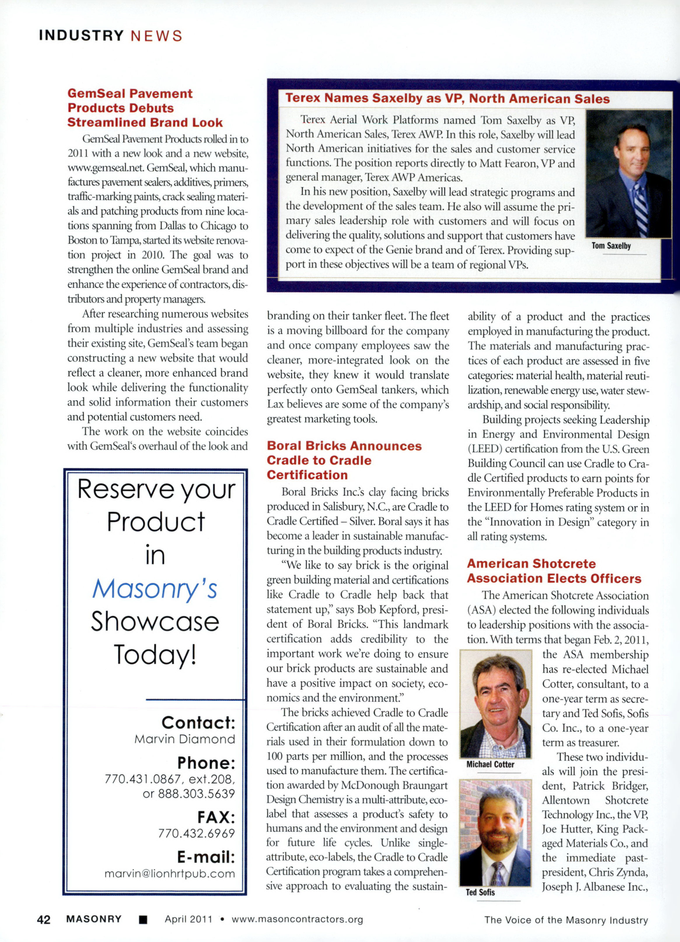 Masonry Magazine April 2011 Page. 44