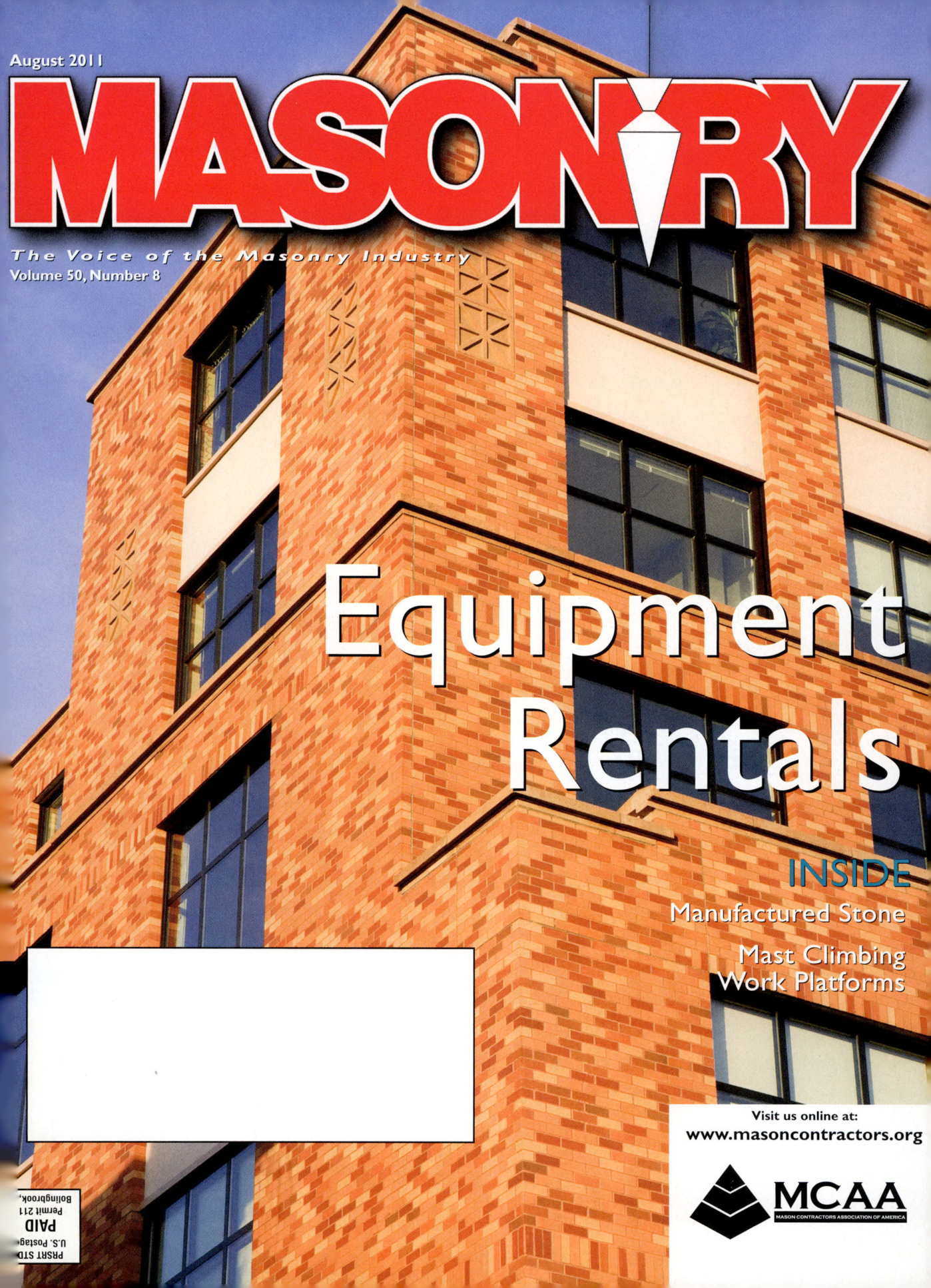 Masonry Magazine August 2011 Page. 1