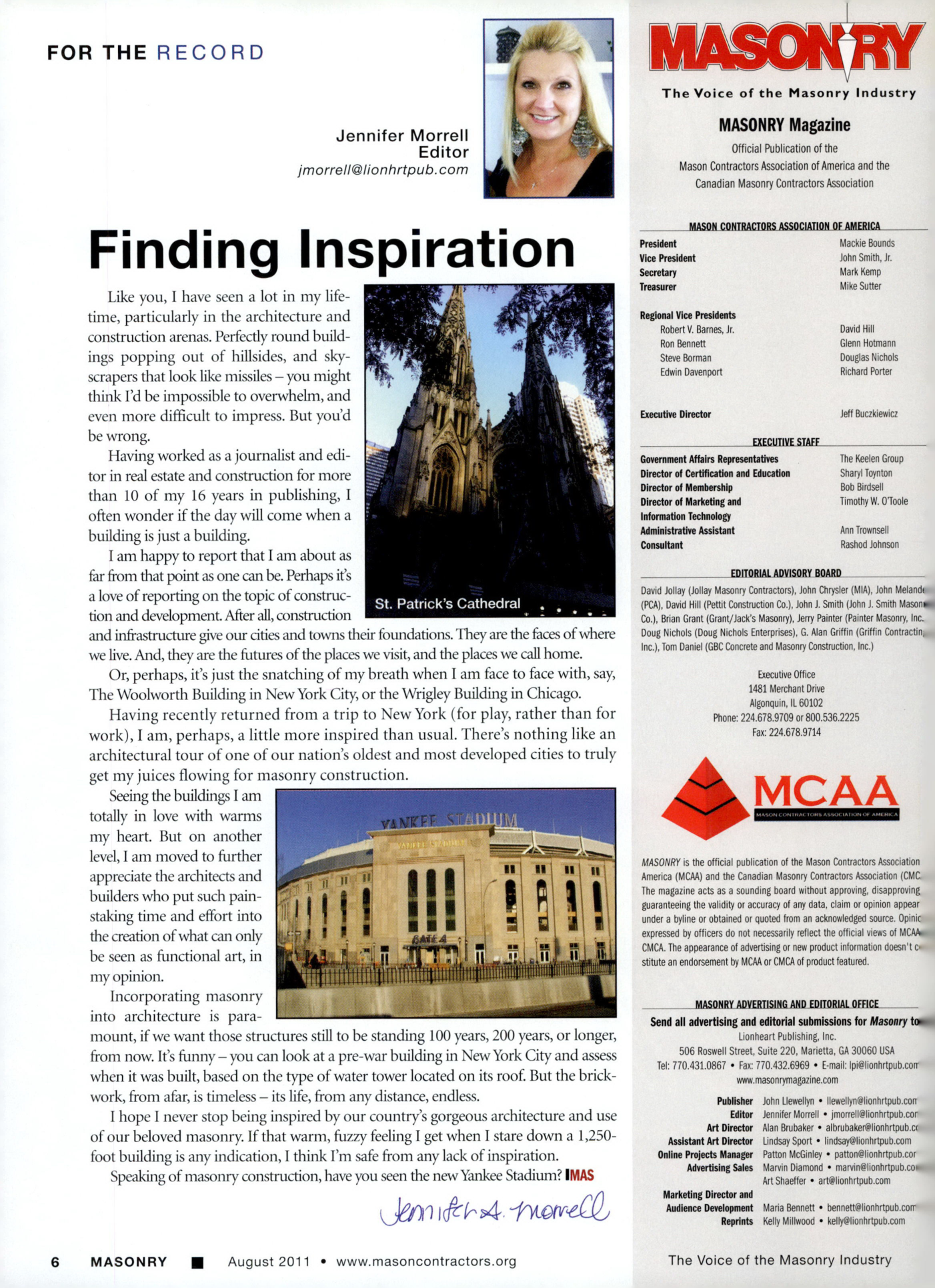 Masonry Magazine August 2011 Page. 8