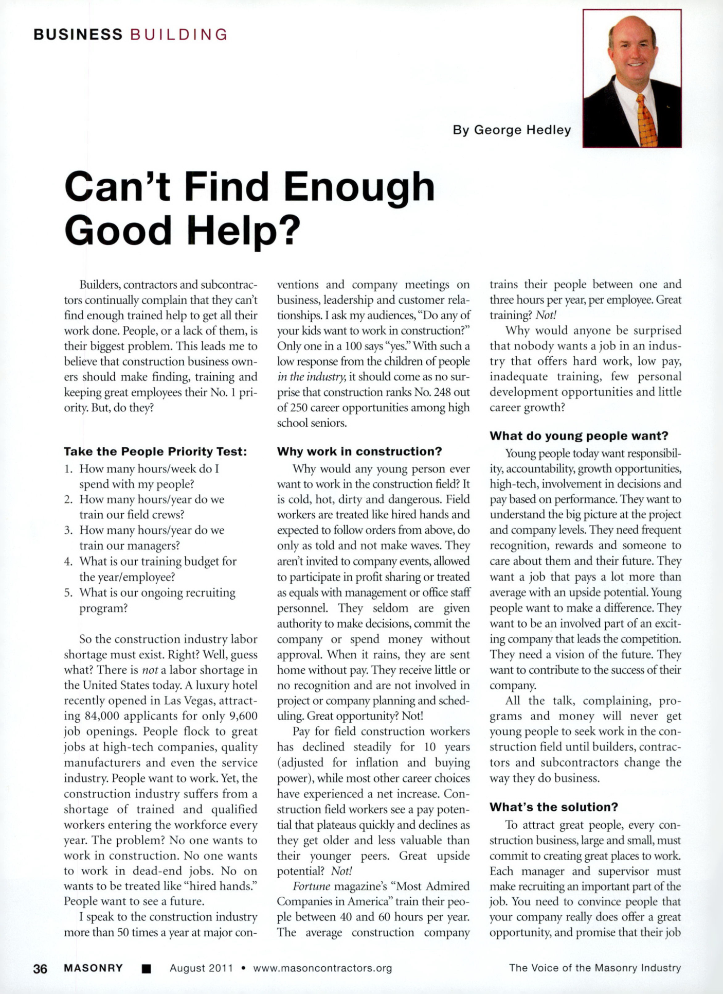 Masonry Magazine August 2011 Page. 38