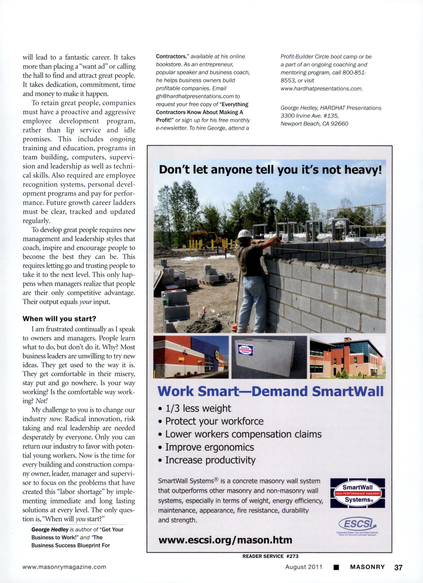 Masonry Magazine August 2011 Page. 39