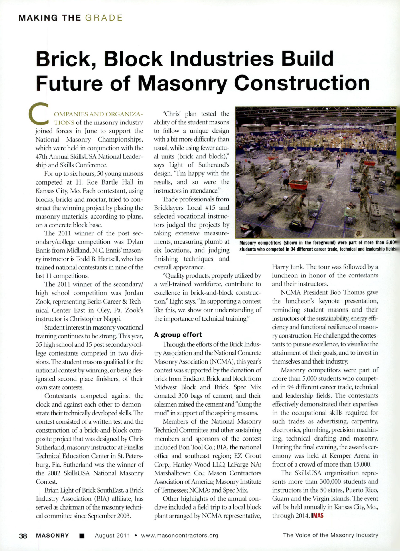 Masonry Magazine August 2011 Page. 40